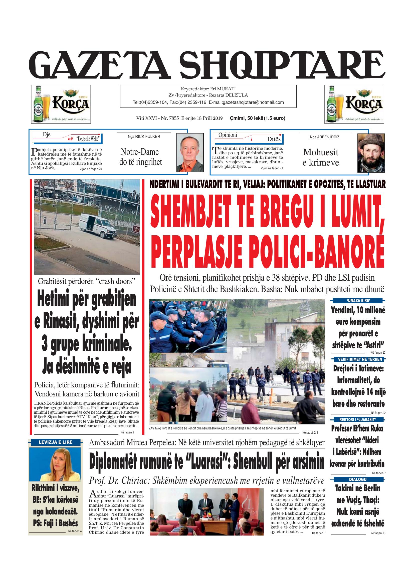 Gazeta Shqiptare 2019-04-18