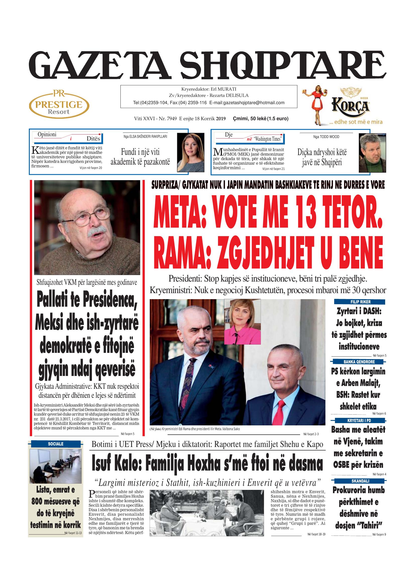 Gazeta Shqiptare 2019-07-18