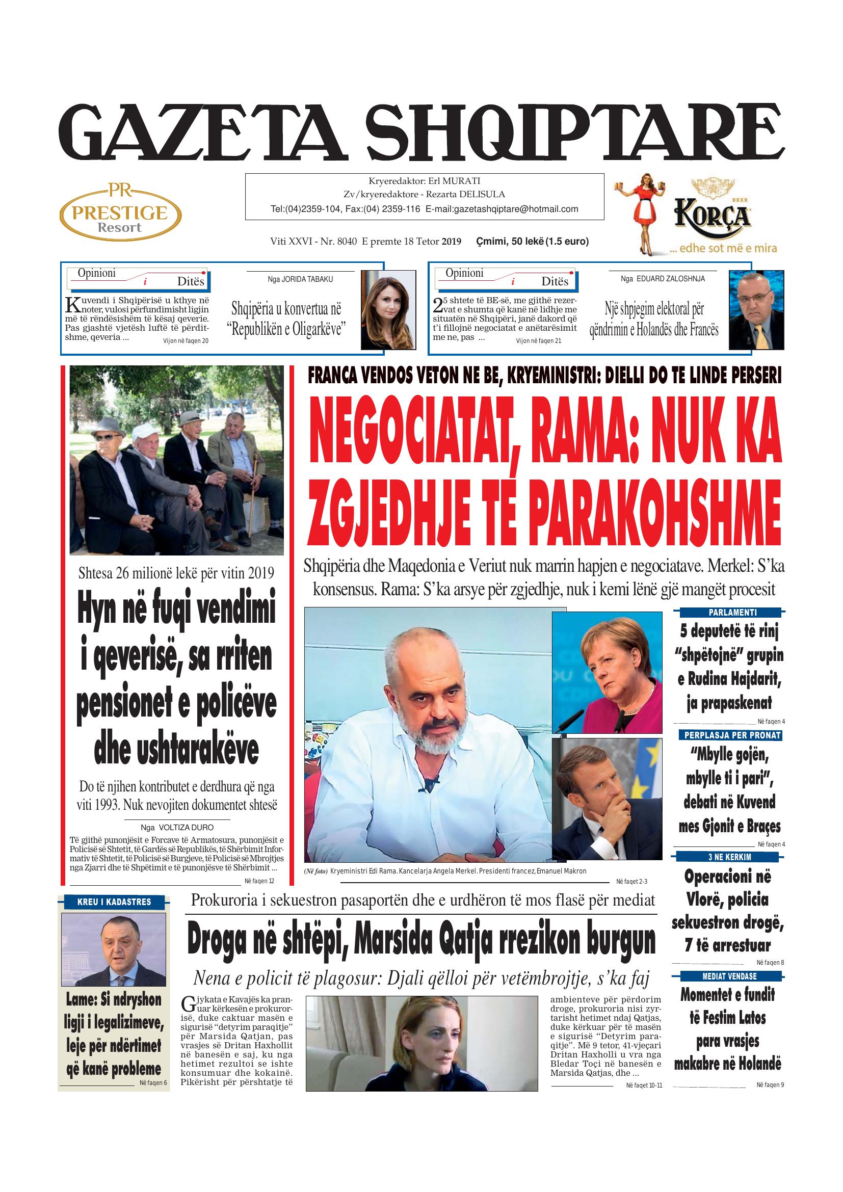 Gazeta Shqiptare 2019-10-18