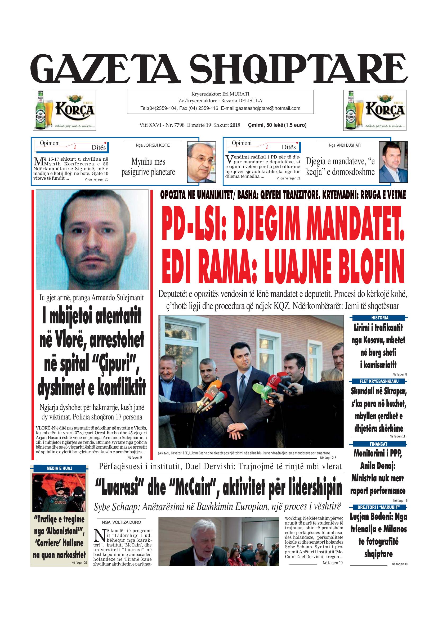 Gazeta Shqiptare 2019-02-19