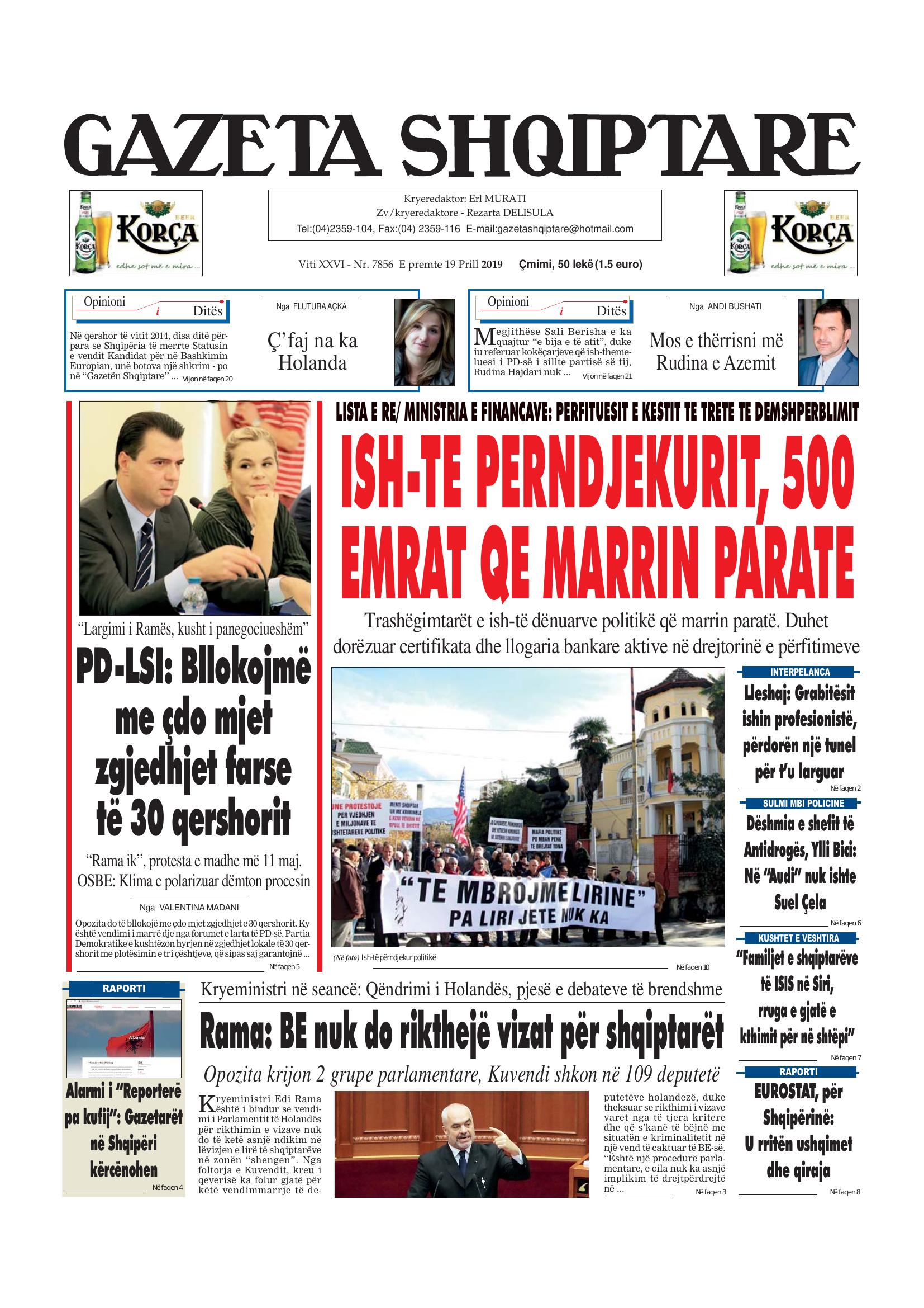 Gazeta Shqiptare 2019-04-19