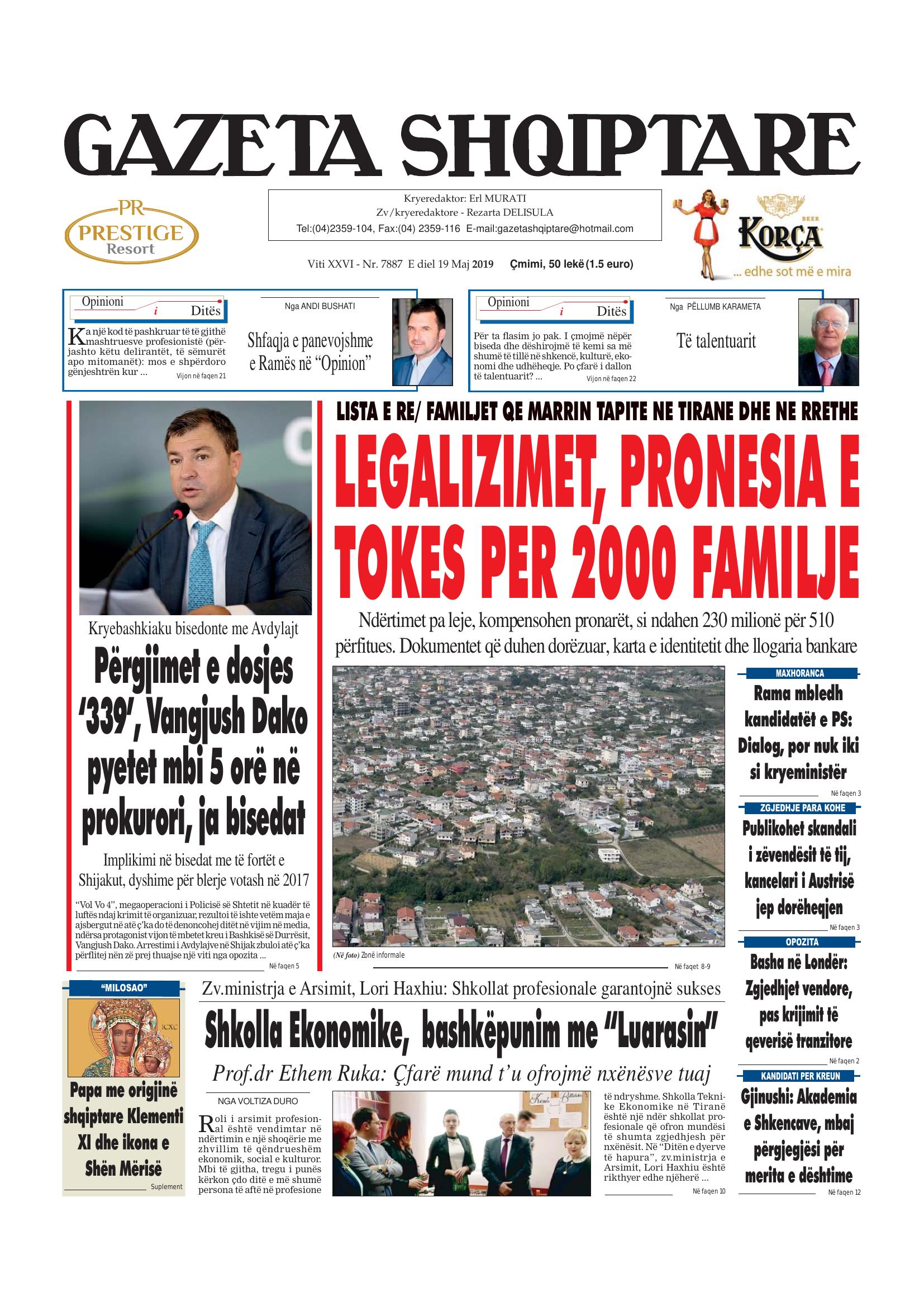 Gazeta Shqiptare 2019-05-19