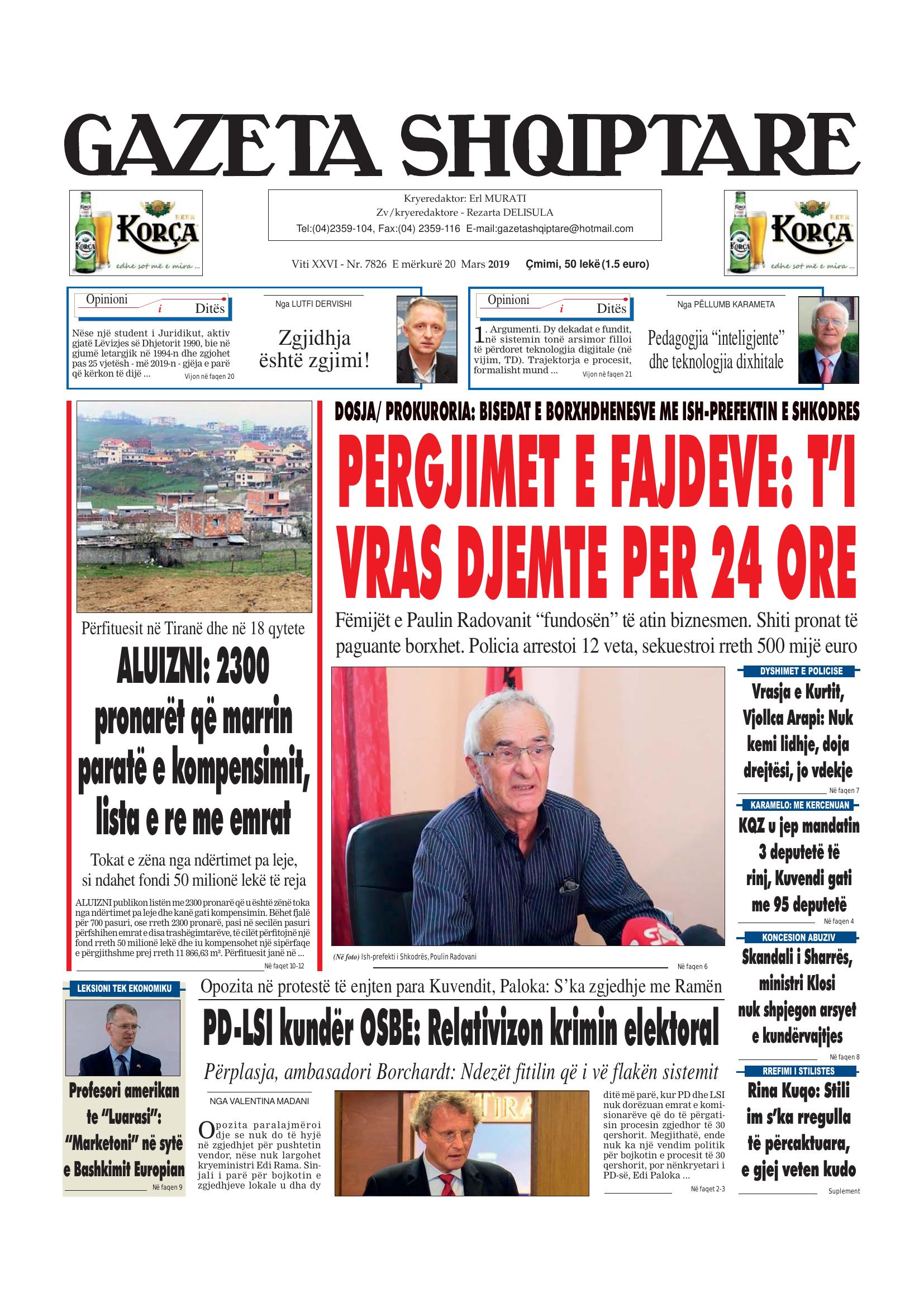Gazeta Shqiptare 2019-03-20