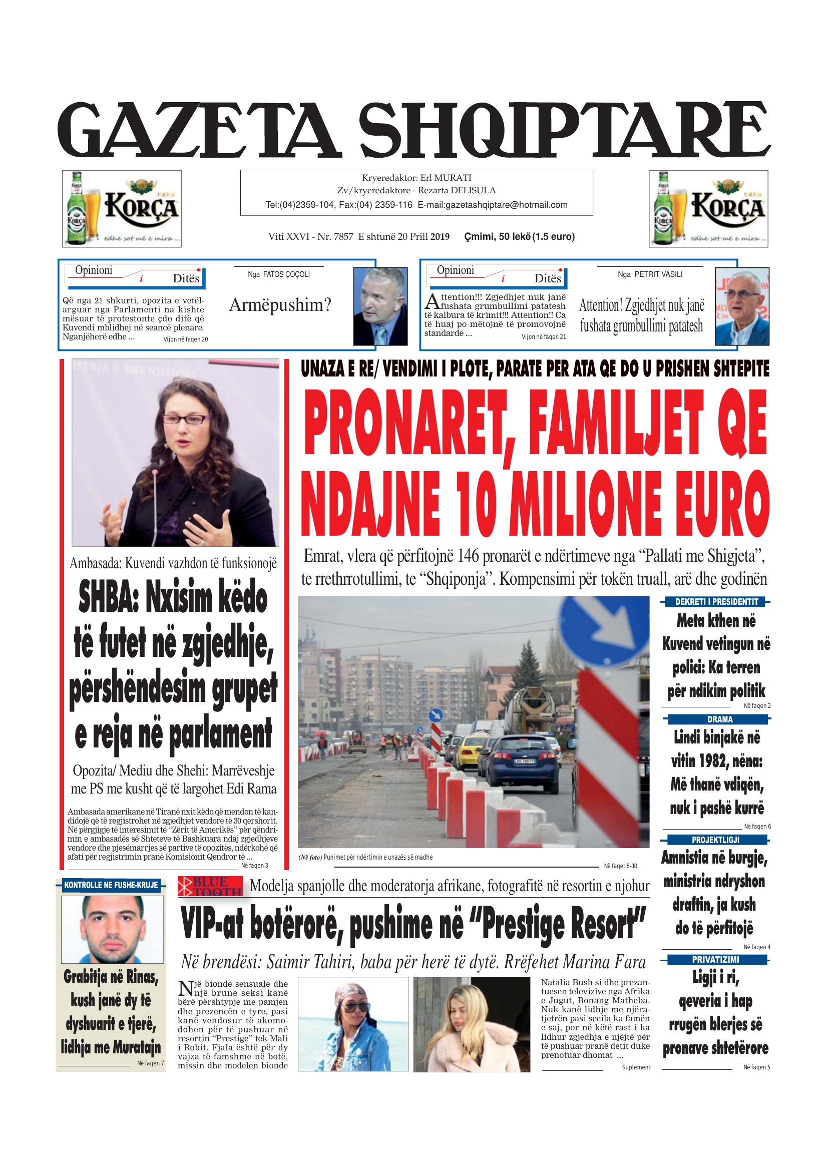 Gazeta Shqiptare 2019-04-20