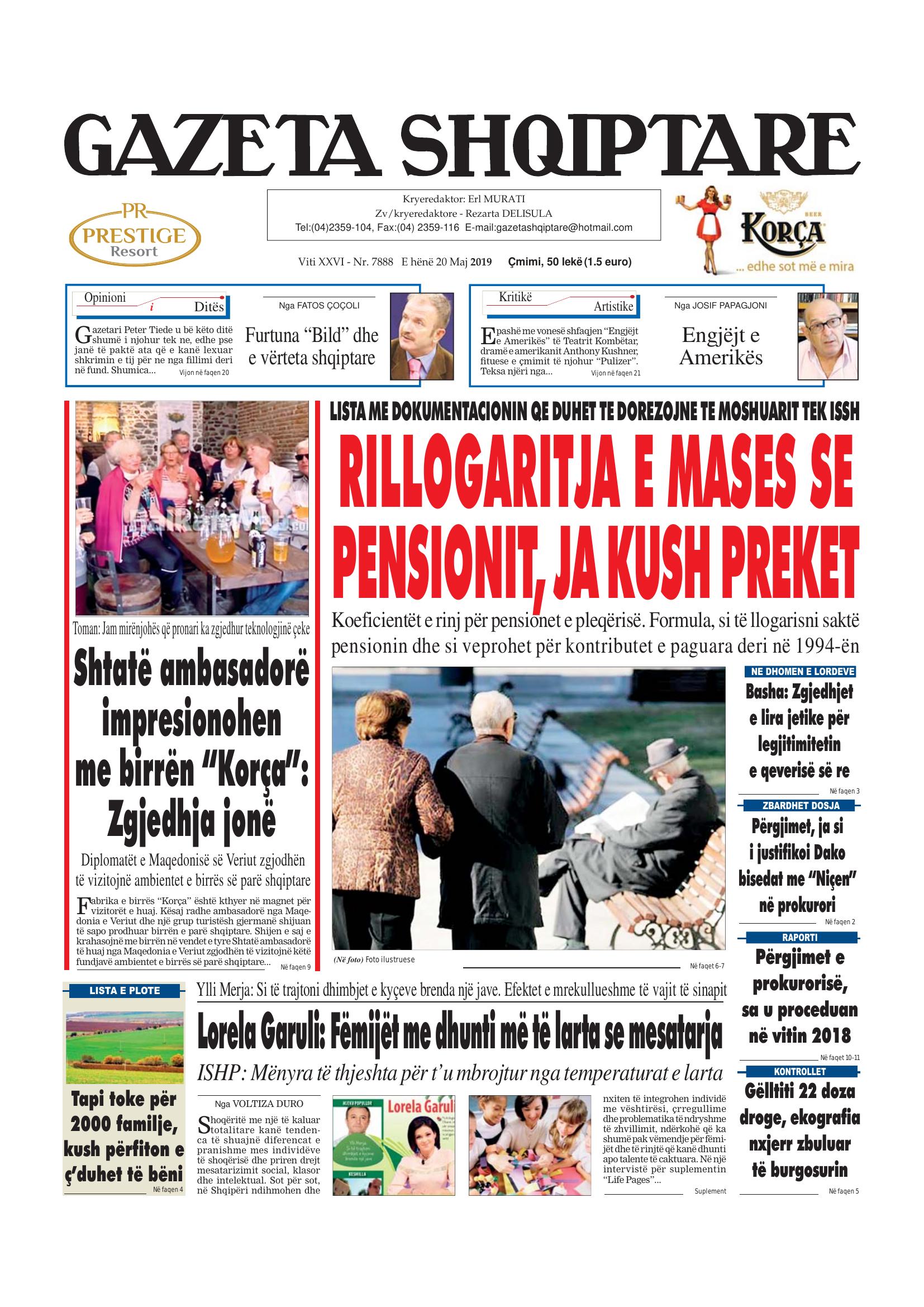 Gazeta Shqiptare 2019-05-20