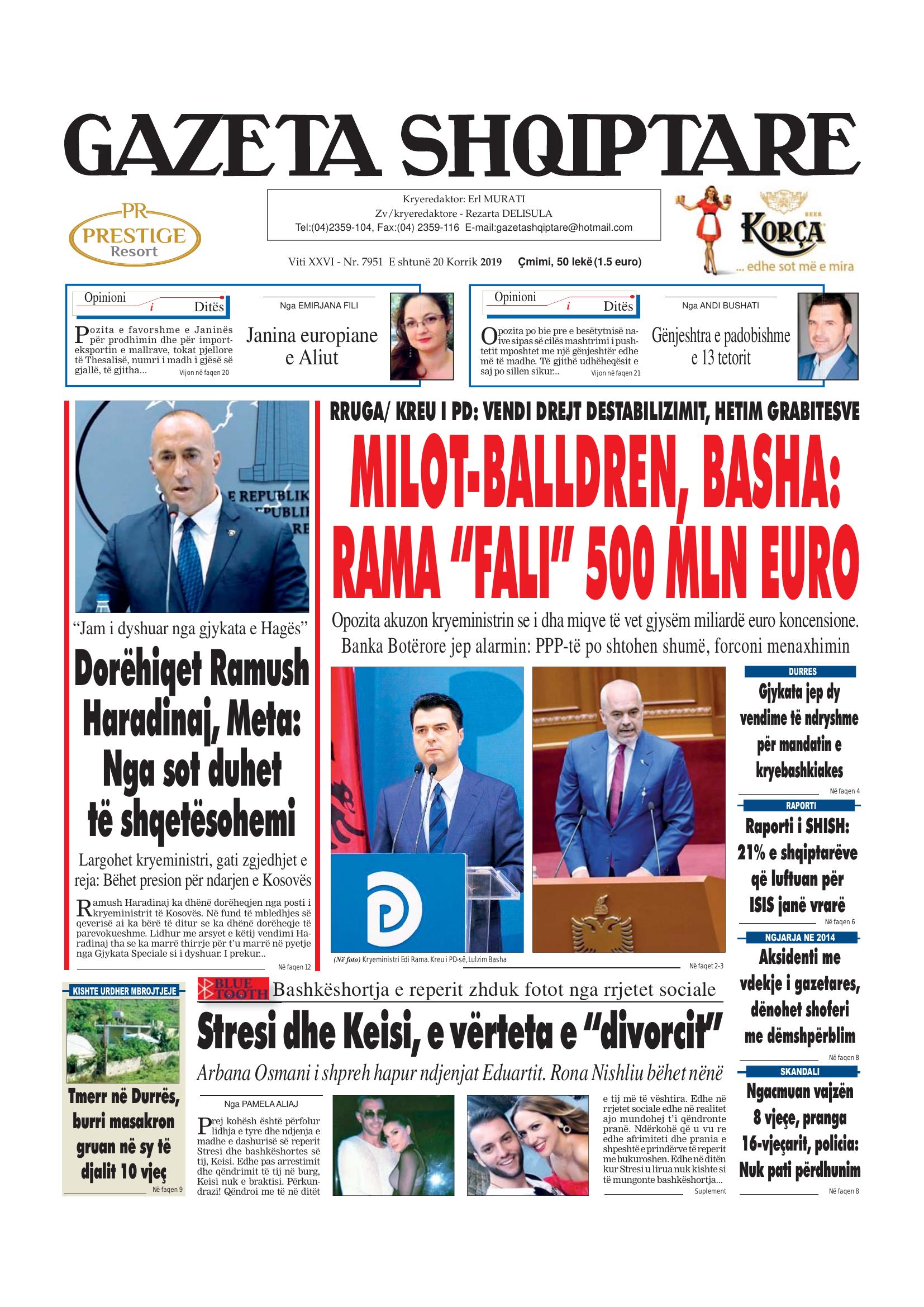Gazeta Shqiptare 2019-07-20