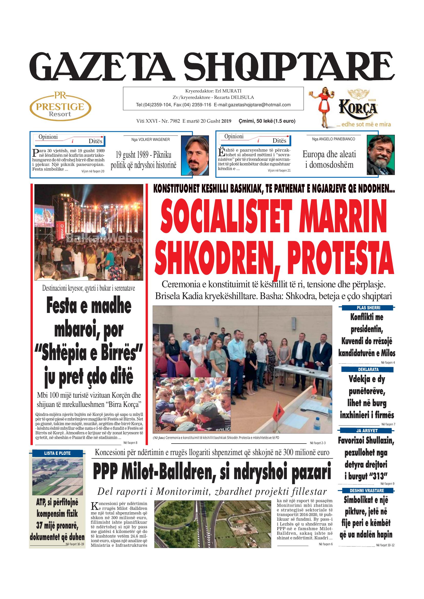 Gazeta Shqiptare 2019-08-20