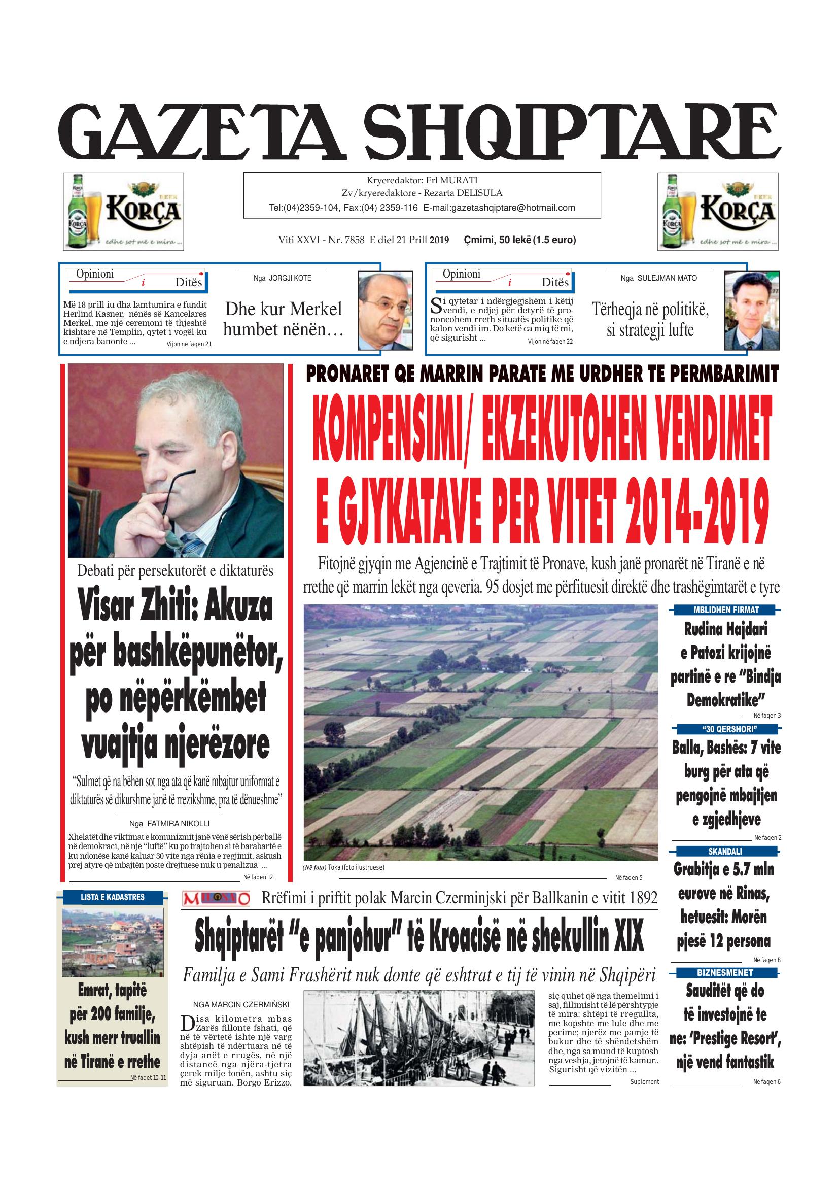 Gazeta Shqiptare 2019-04-21
