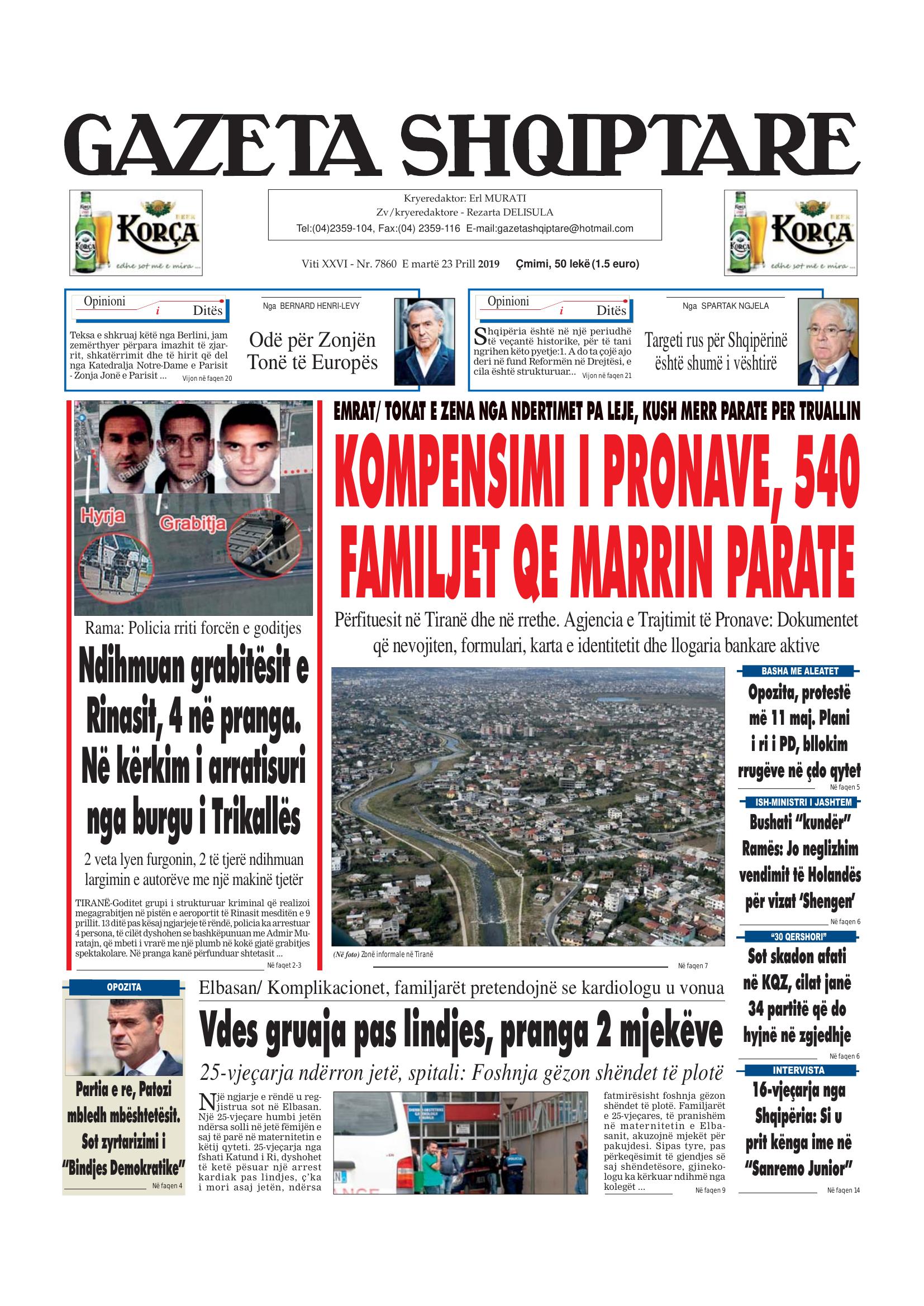 Gazeta Shqiptare 2019-04-23