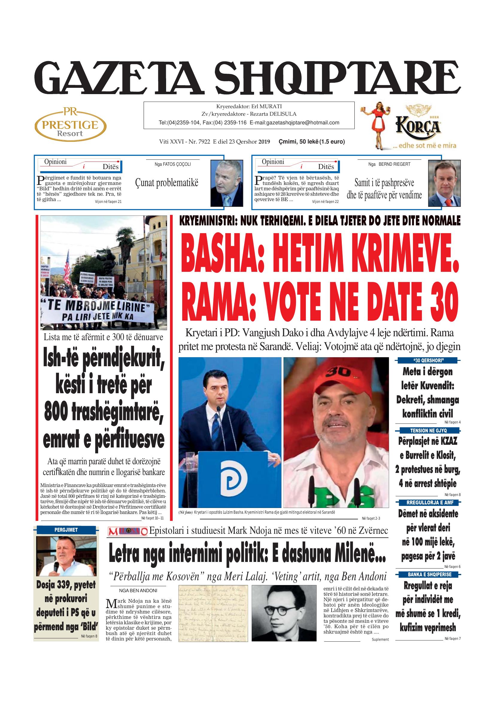 Gazeta Shqiptare 2019-06-23