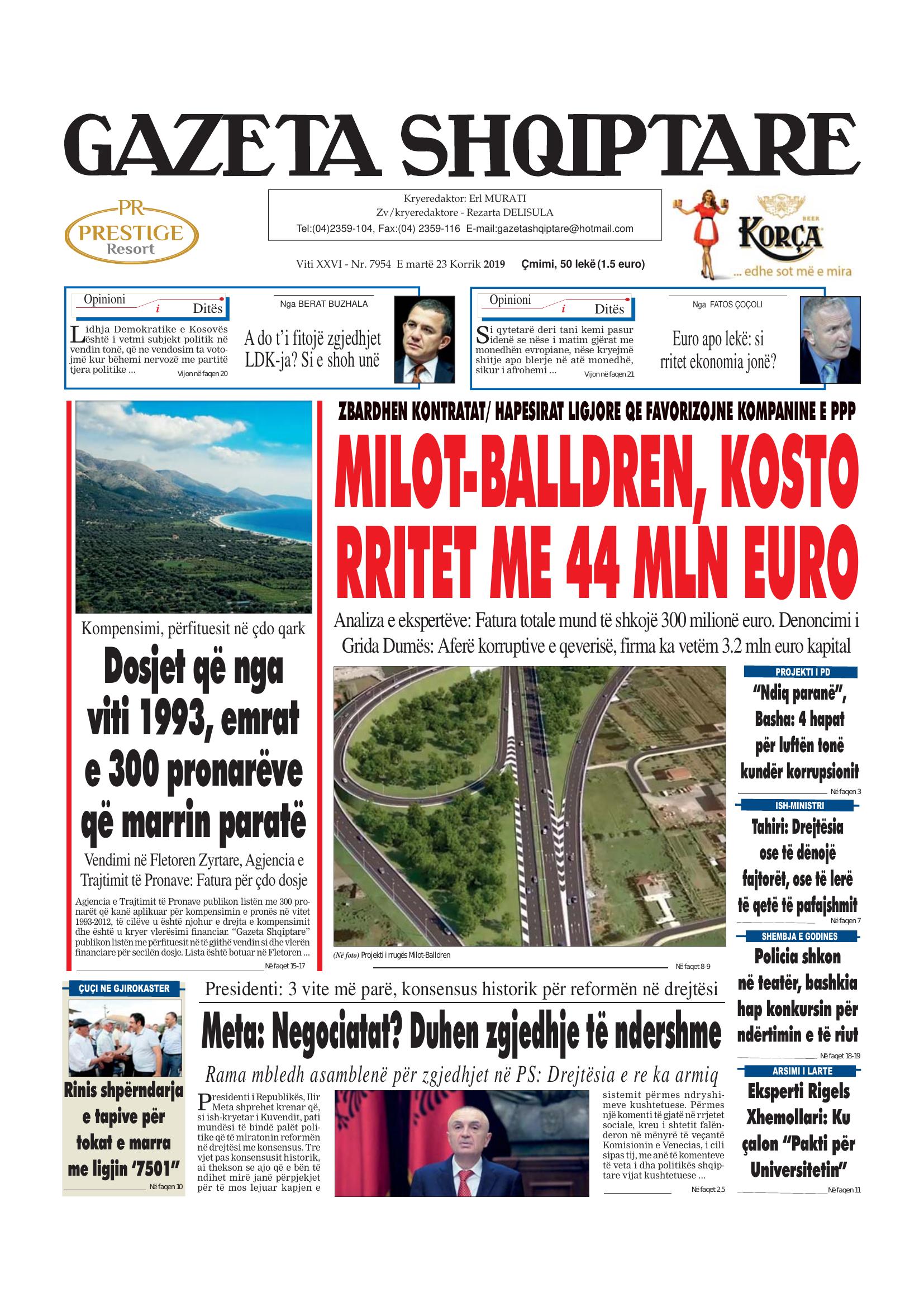 Gazeta Shqiptare 2019-07-23