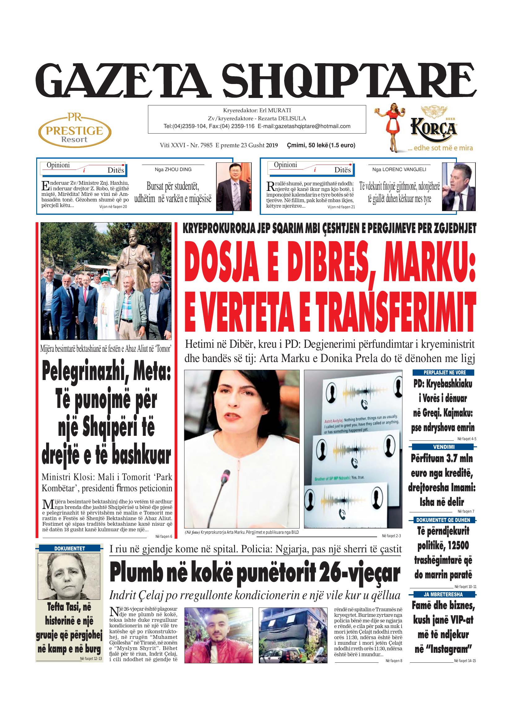 Gazeta Shqiptare 2019-08-23