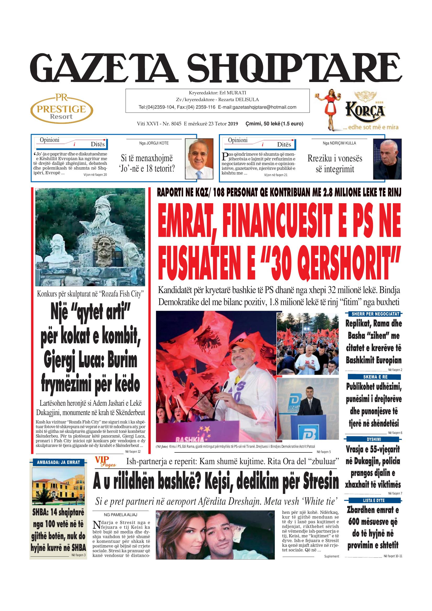 Gazeta Shqiptare 2019-10-23