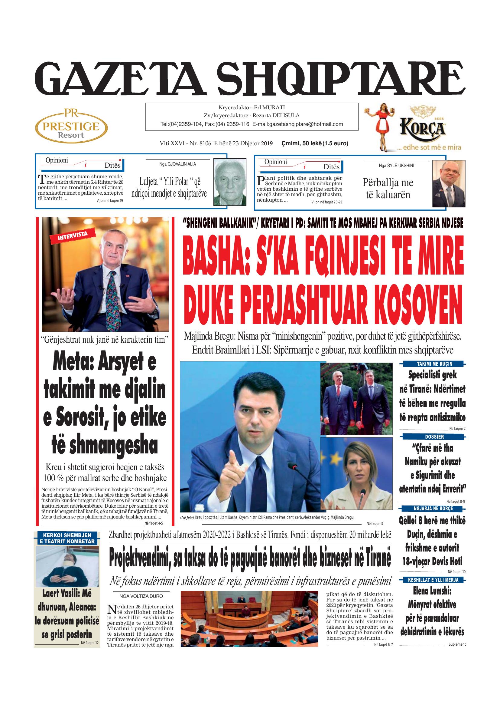 Gazeta Shqiptare 2019-12-23