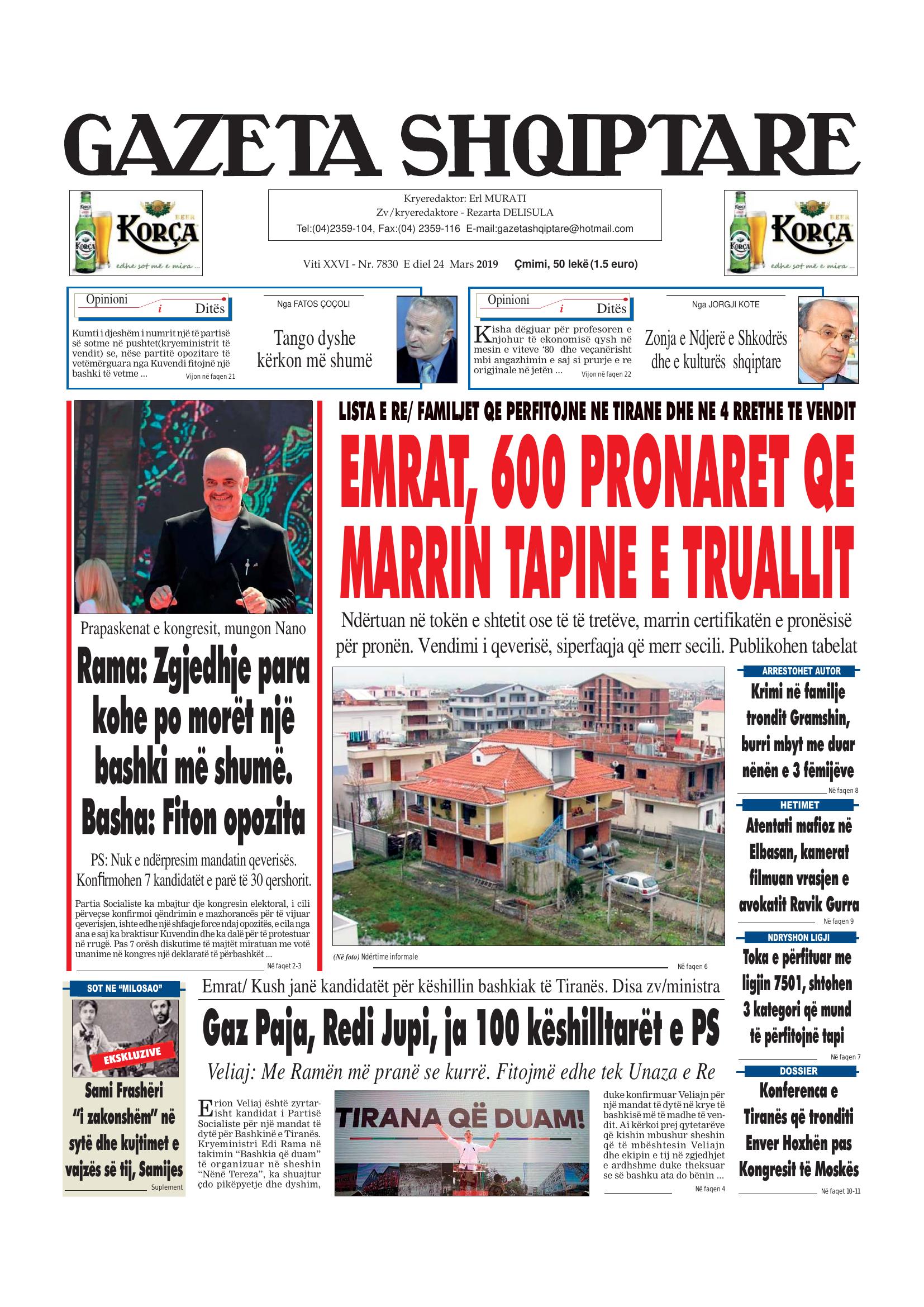 Gazeta Shqiptare 2019-03-24
