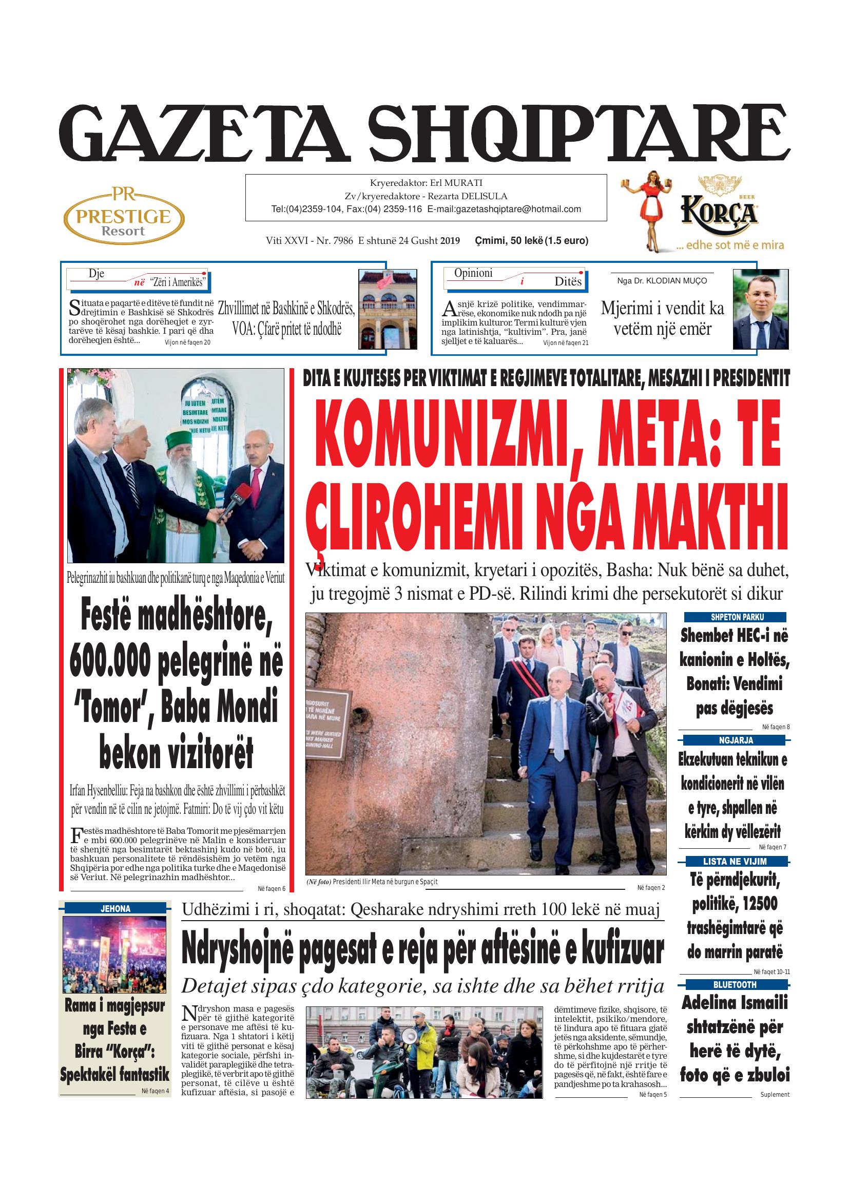 Gazeta Shqiptare 2019-08-24
