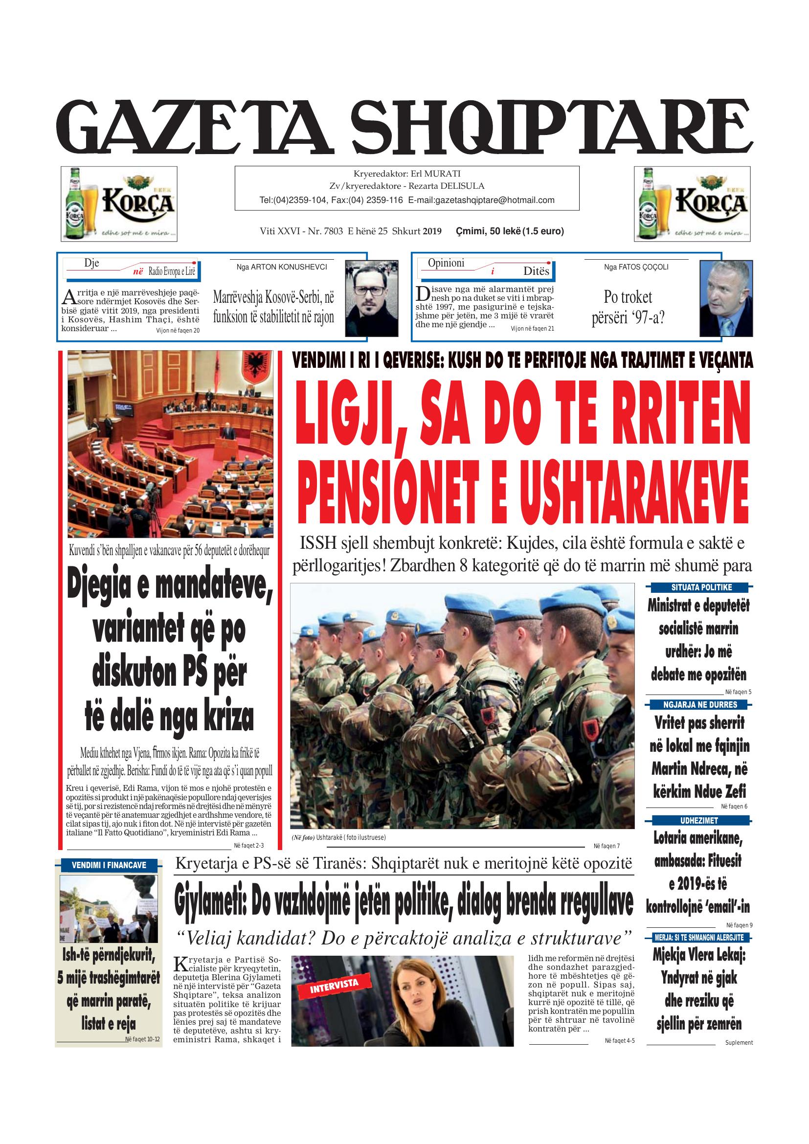 Gazeta Shqiptare 2019-02-25