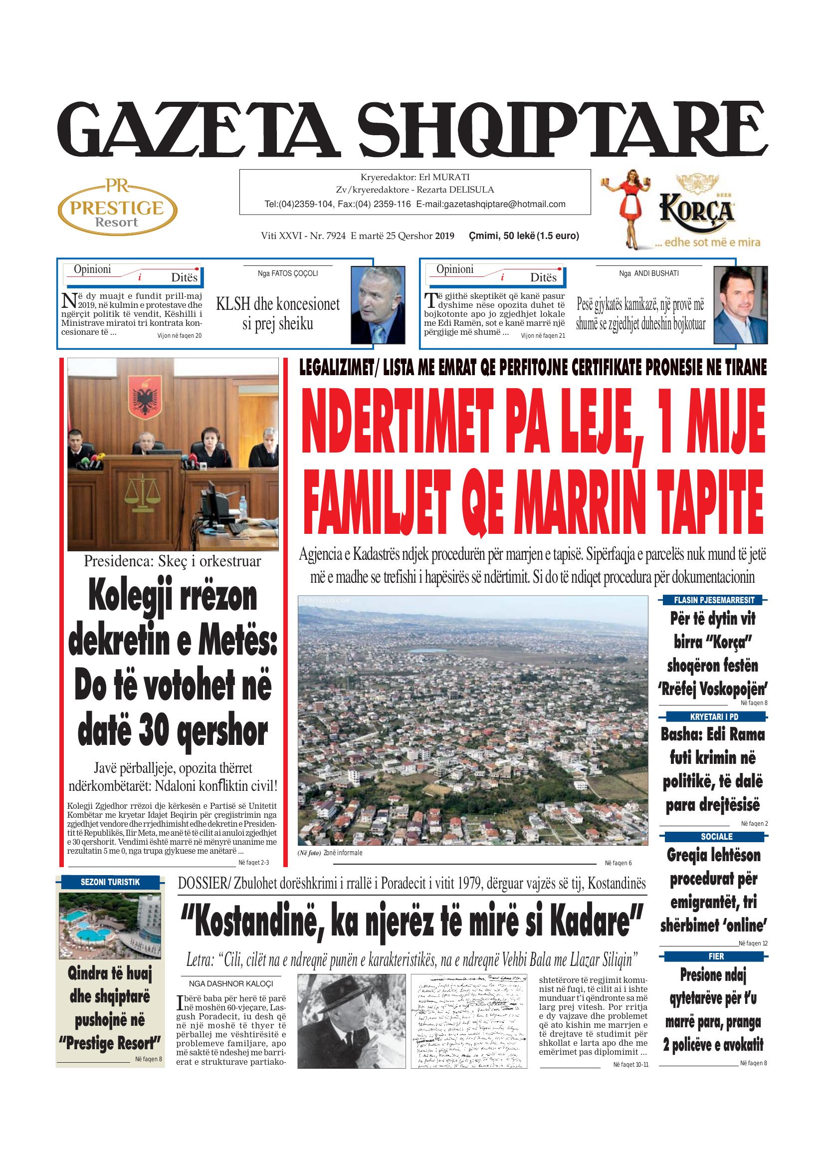 Gazeta Shqiptare 2019-06-25