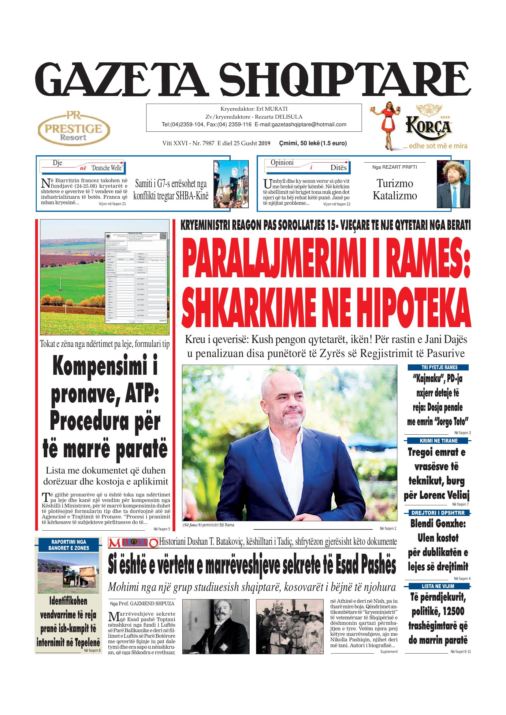 Gazeta Shqiptare 2019-08-25