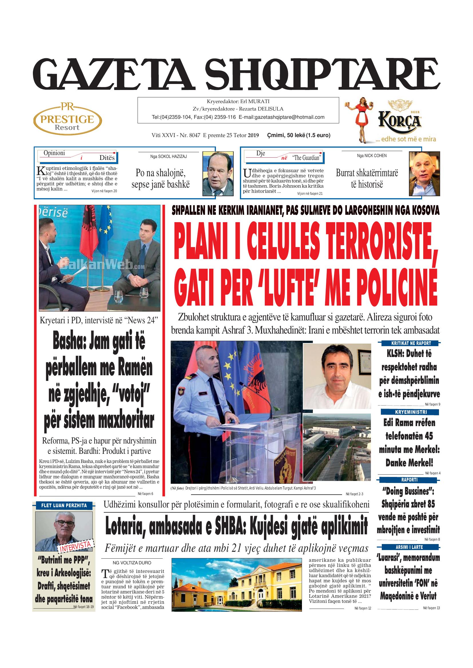 Gazeta Shqiptare 2019-10-25