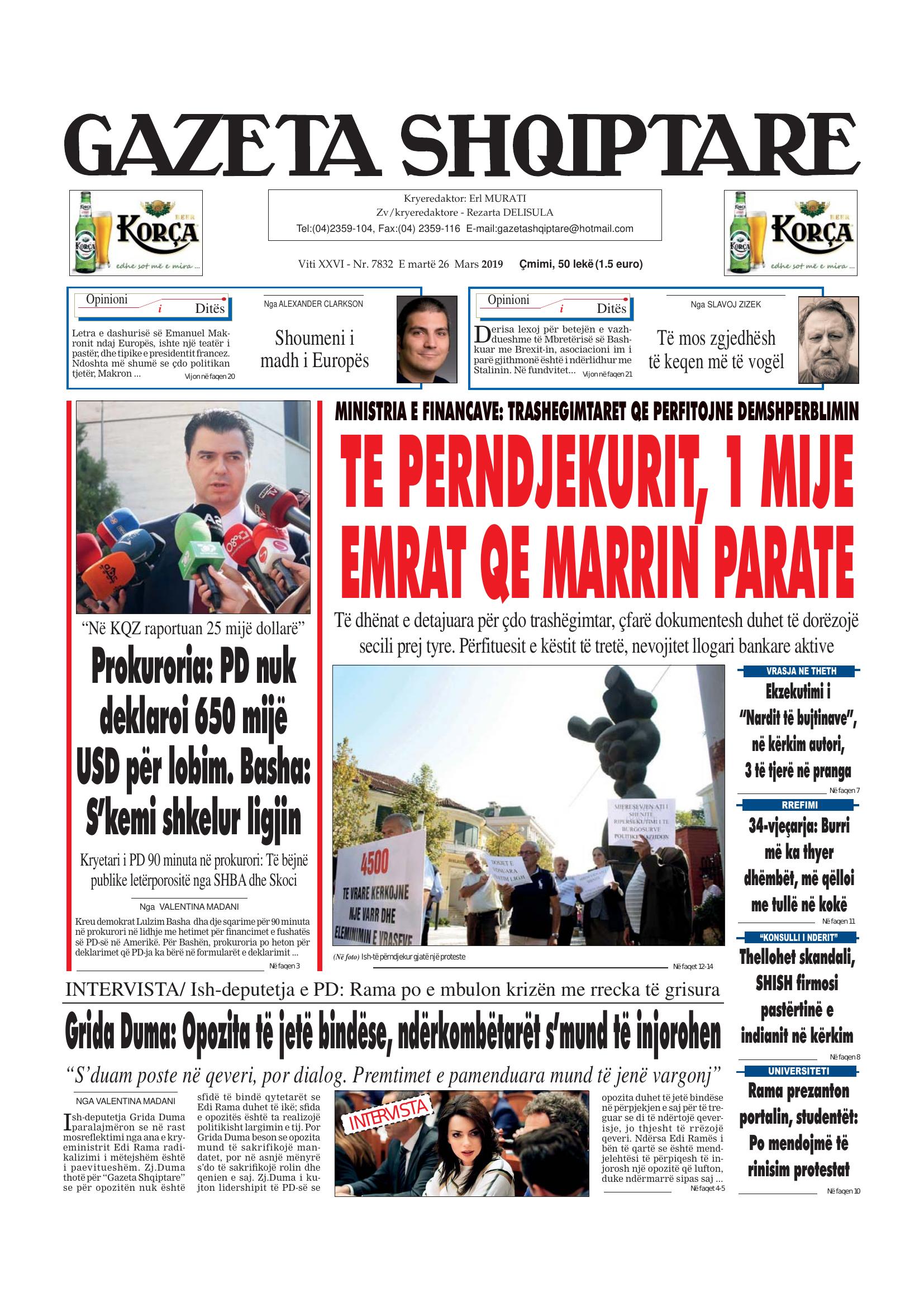 Gazeta Shqiptare 2019-03-26