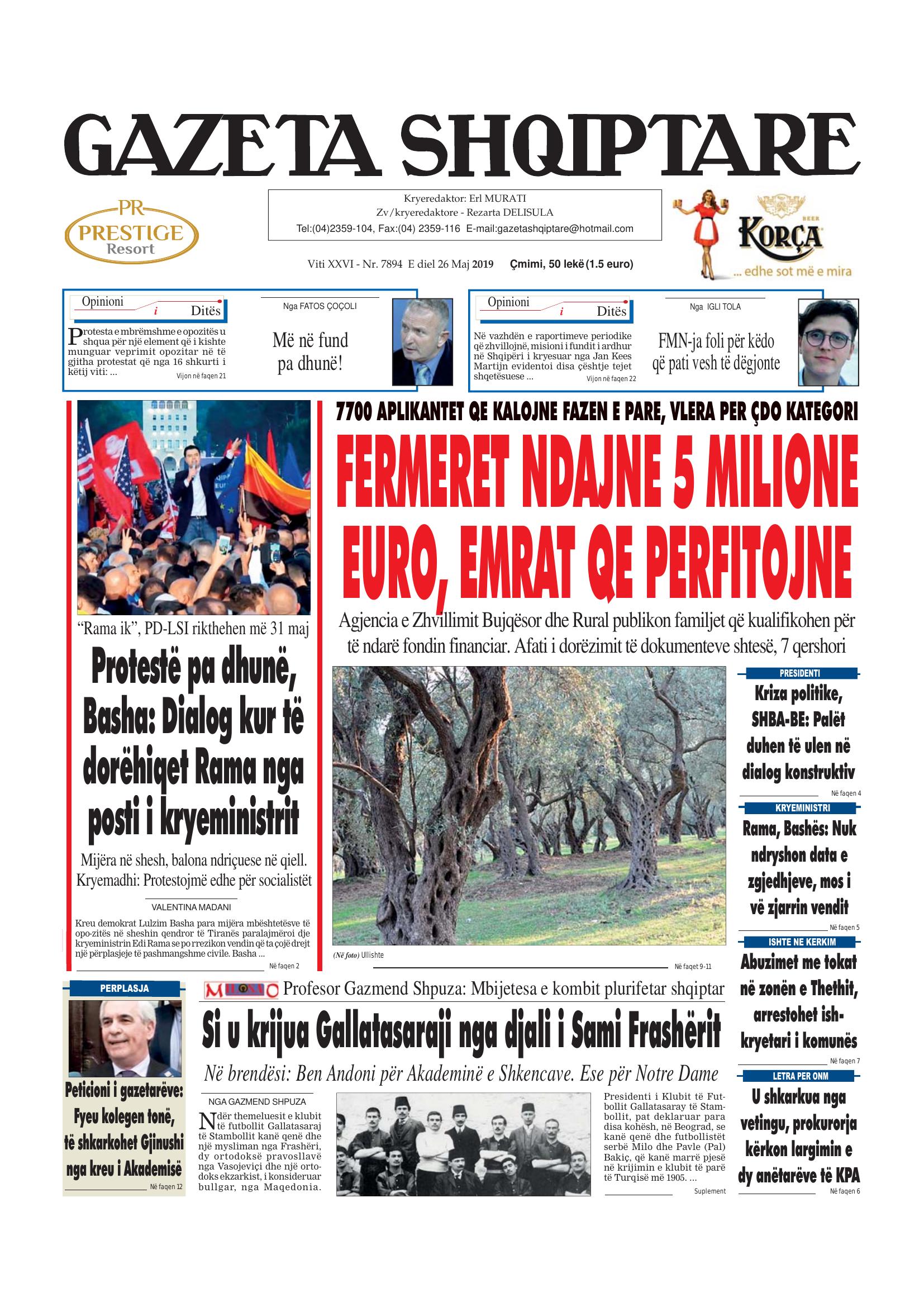 Gazeta Shqiptare 2019-05-26