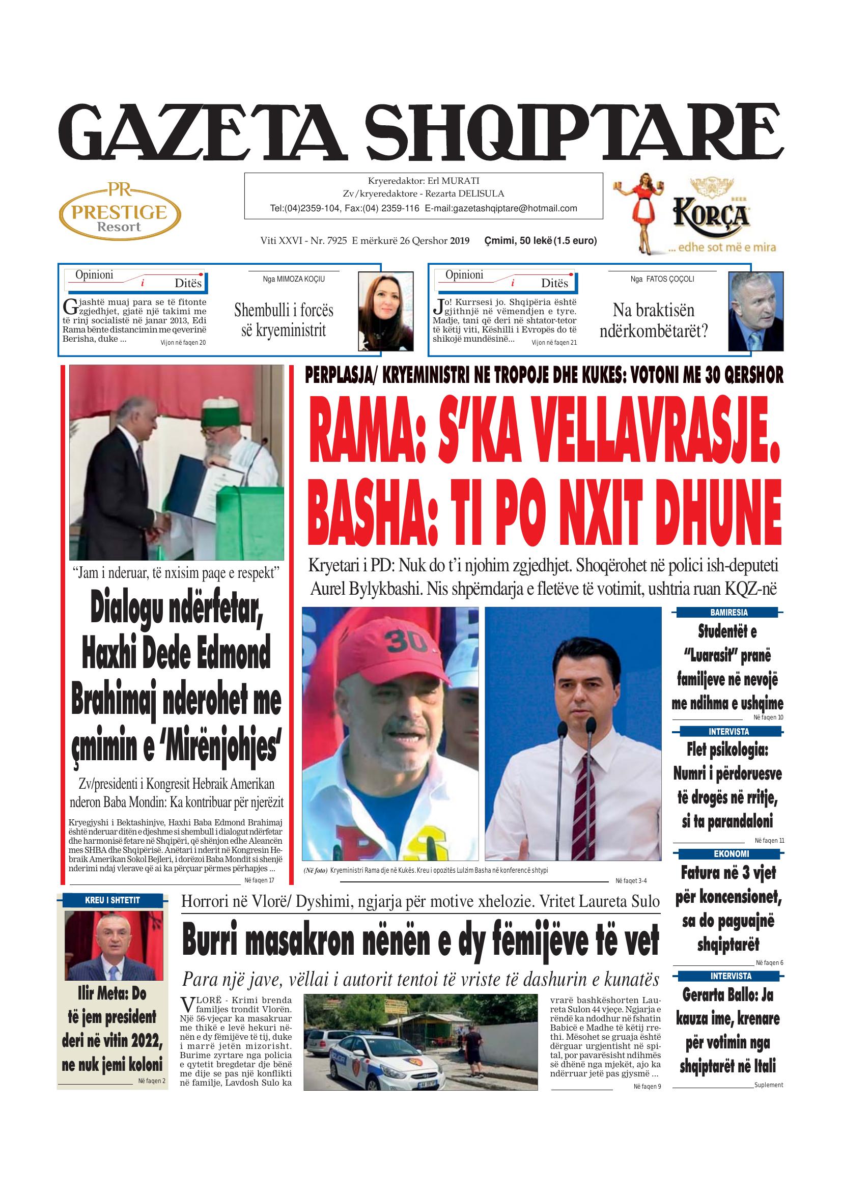 Gazeta Shqiptare 2019-06-26