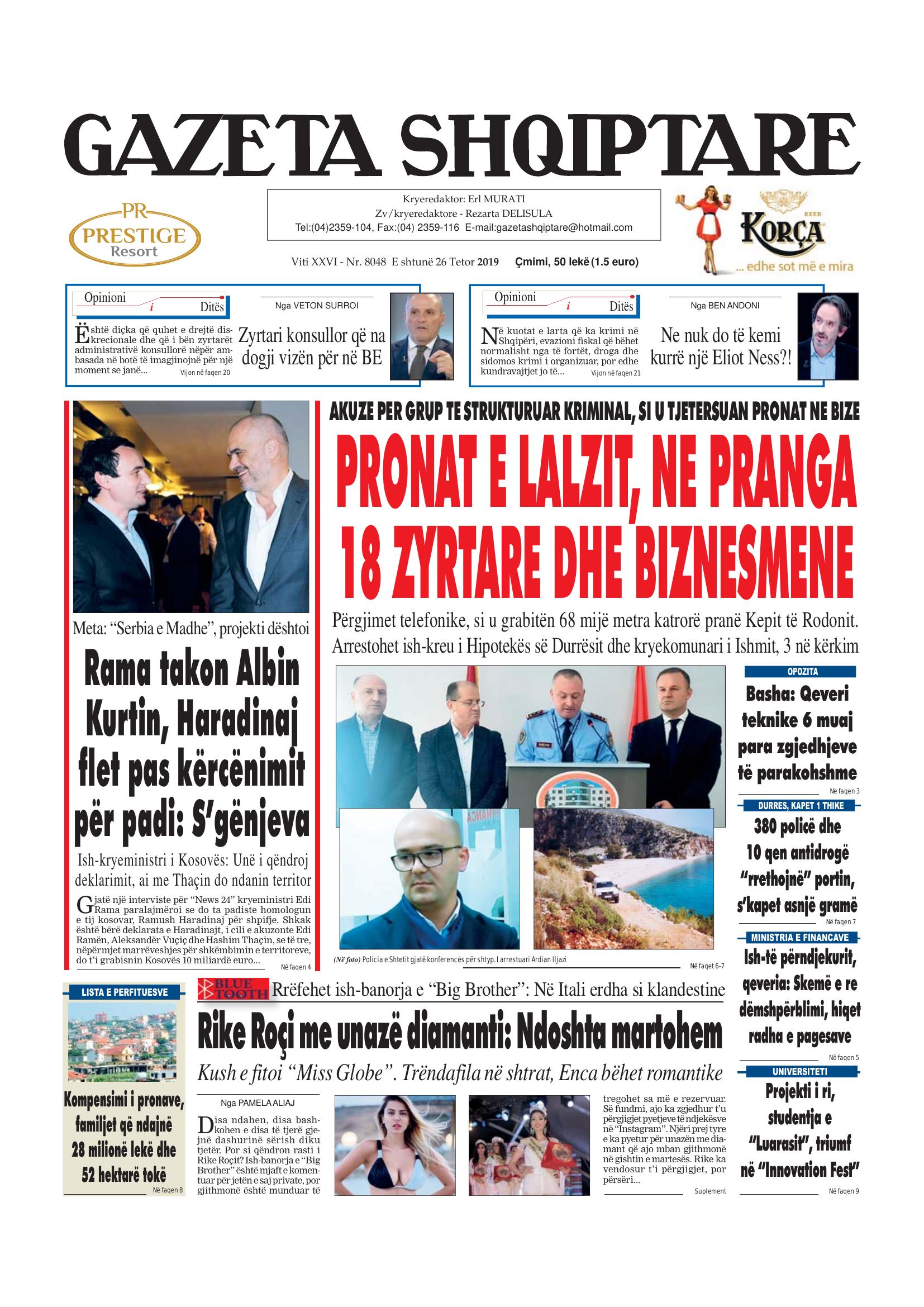 Gazeta Shqiptare 2019-10-26