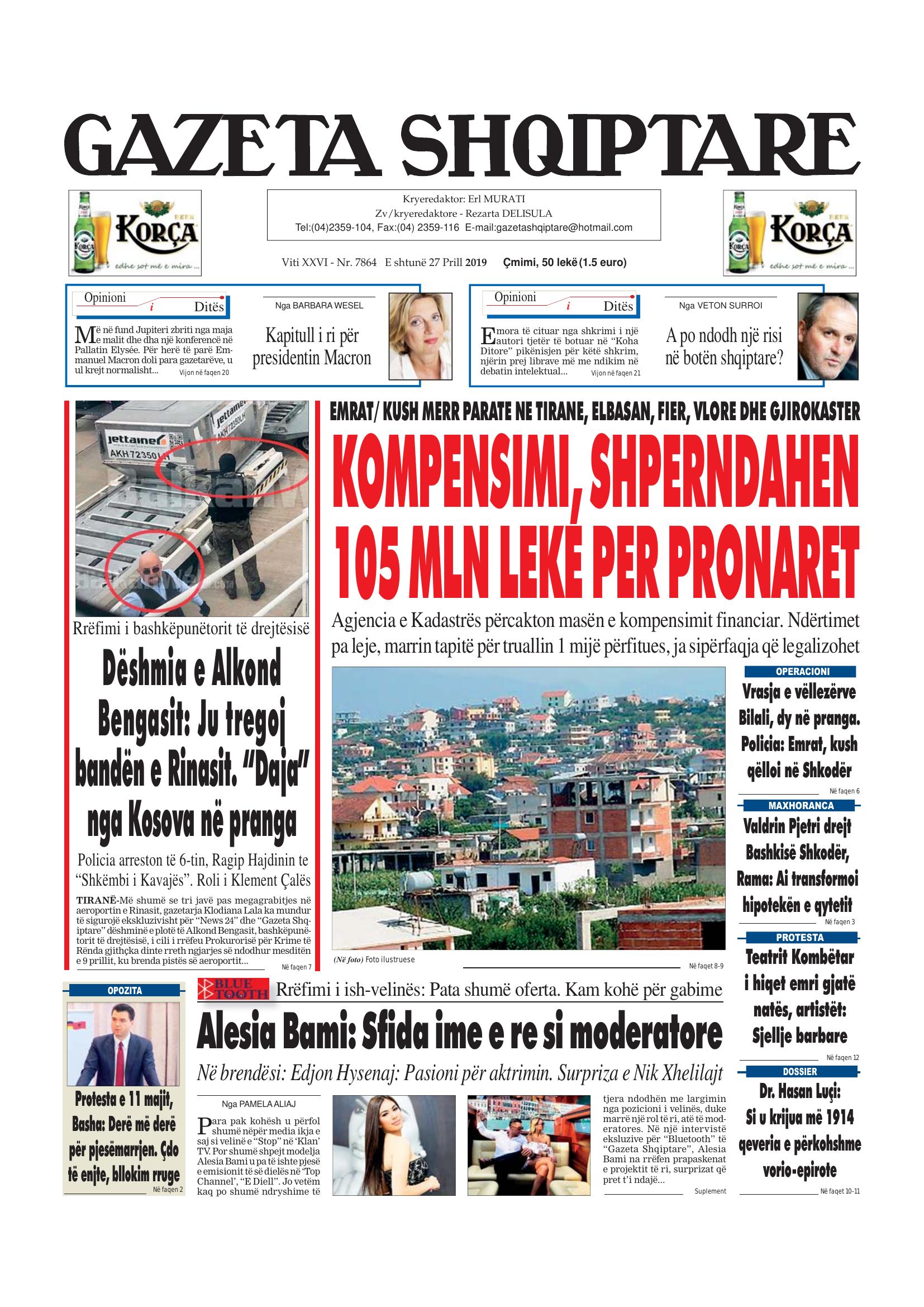 Gazeta Shqiptare 2019-04-27