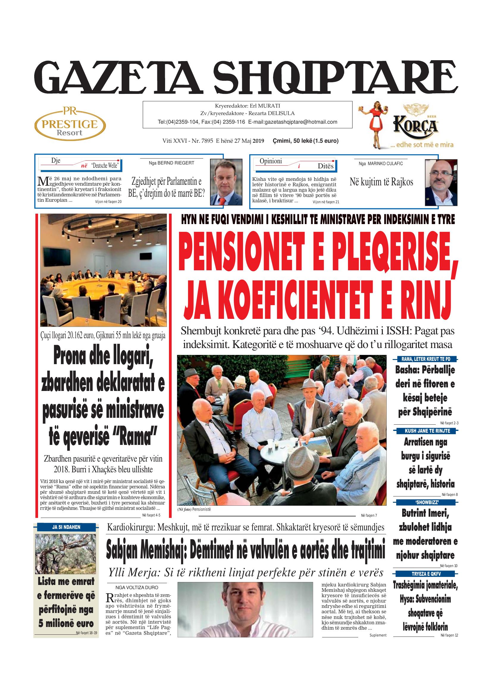 Gazeta Shqiptare 2019-05-27