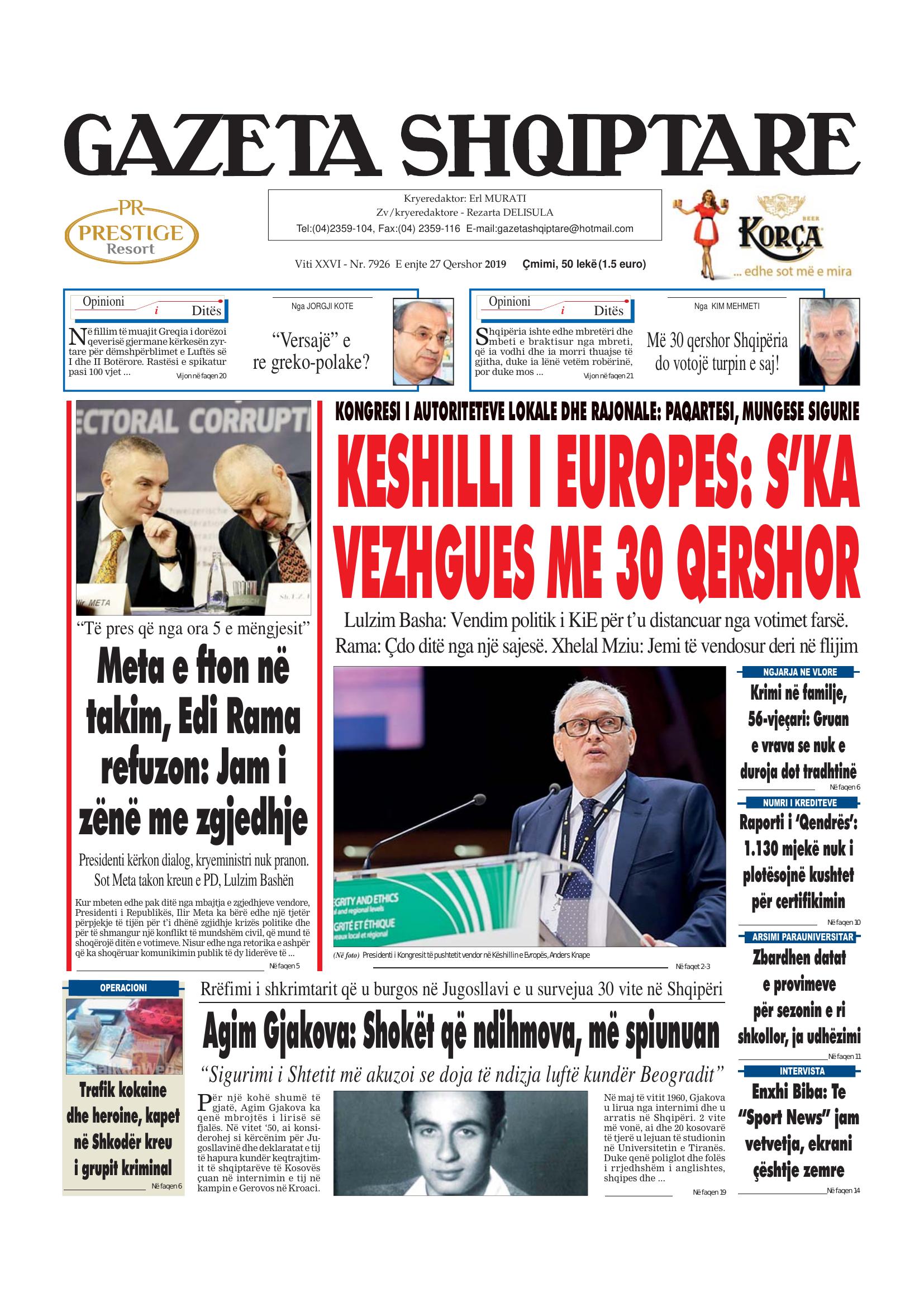 Gazeta Shqiptare 2019-06-27