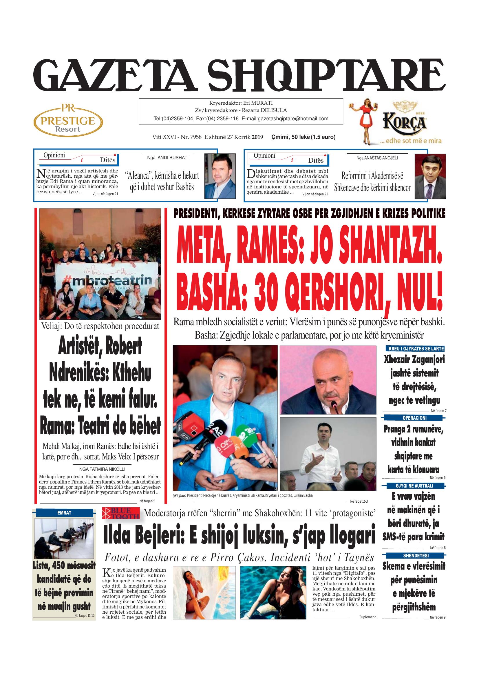 Gazeta Shqiptare 2019-07-27