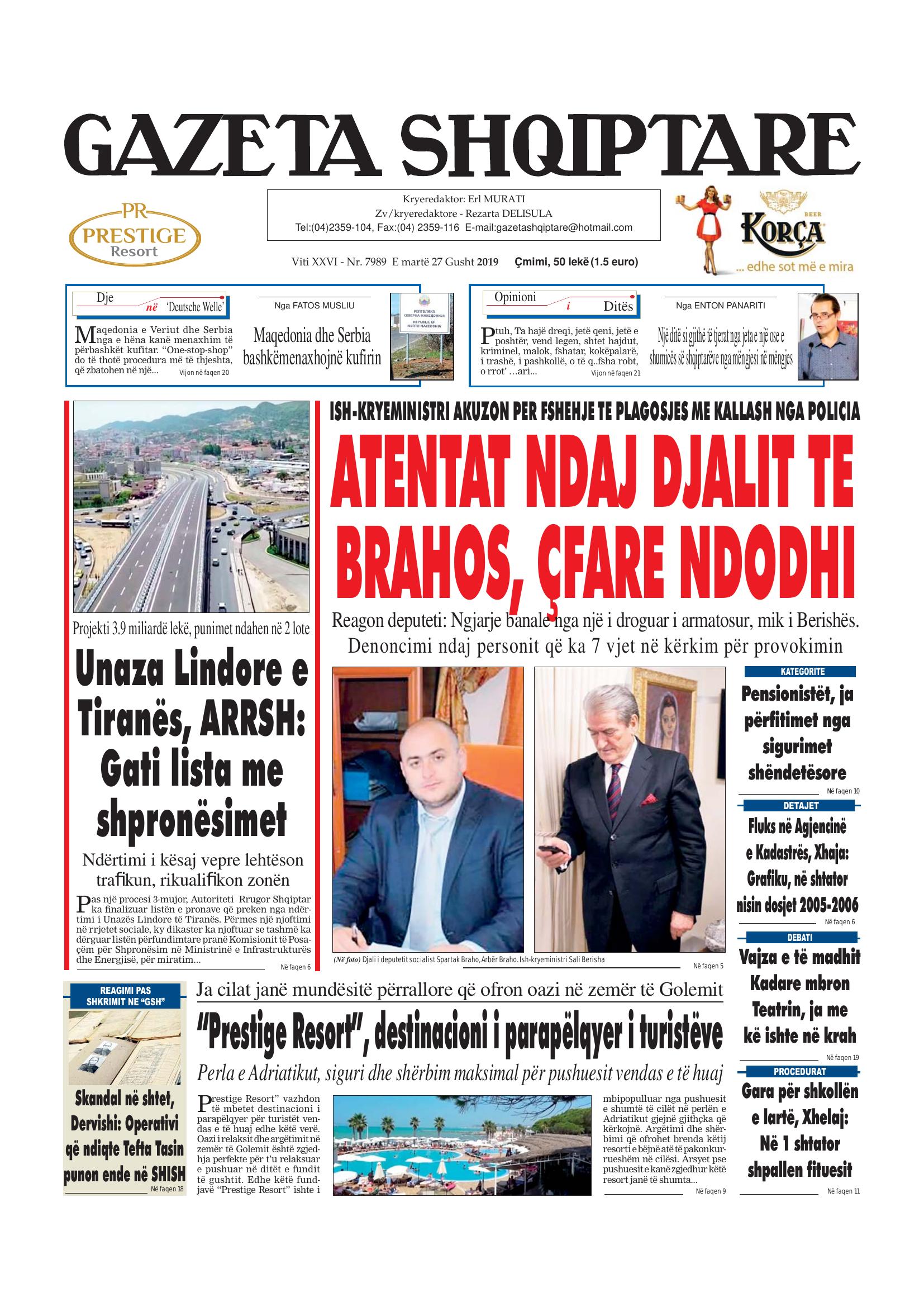 Gazeta Shqiptare 2019-08-27