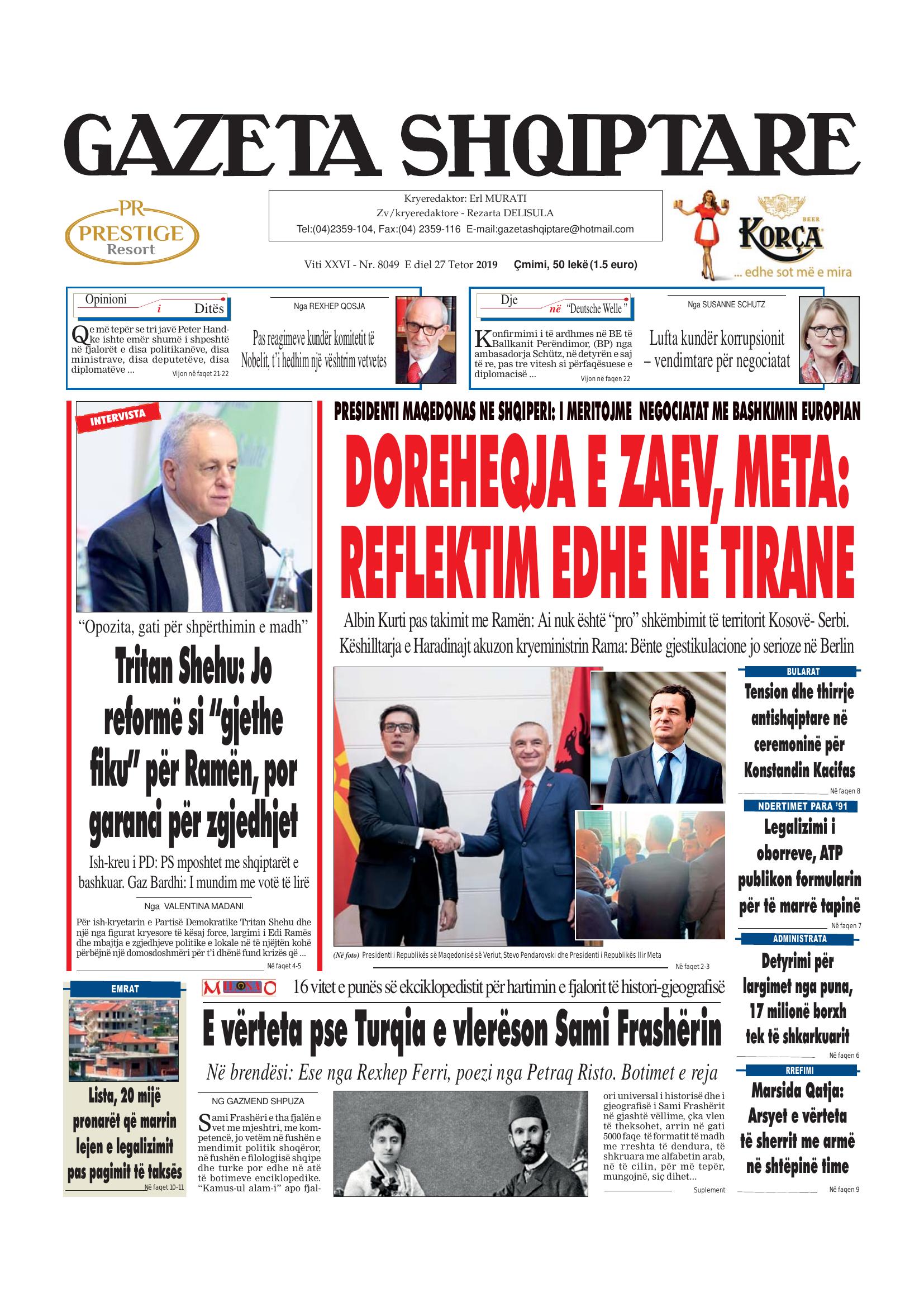 Gazeta Shqiptare 2019-10-27