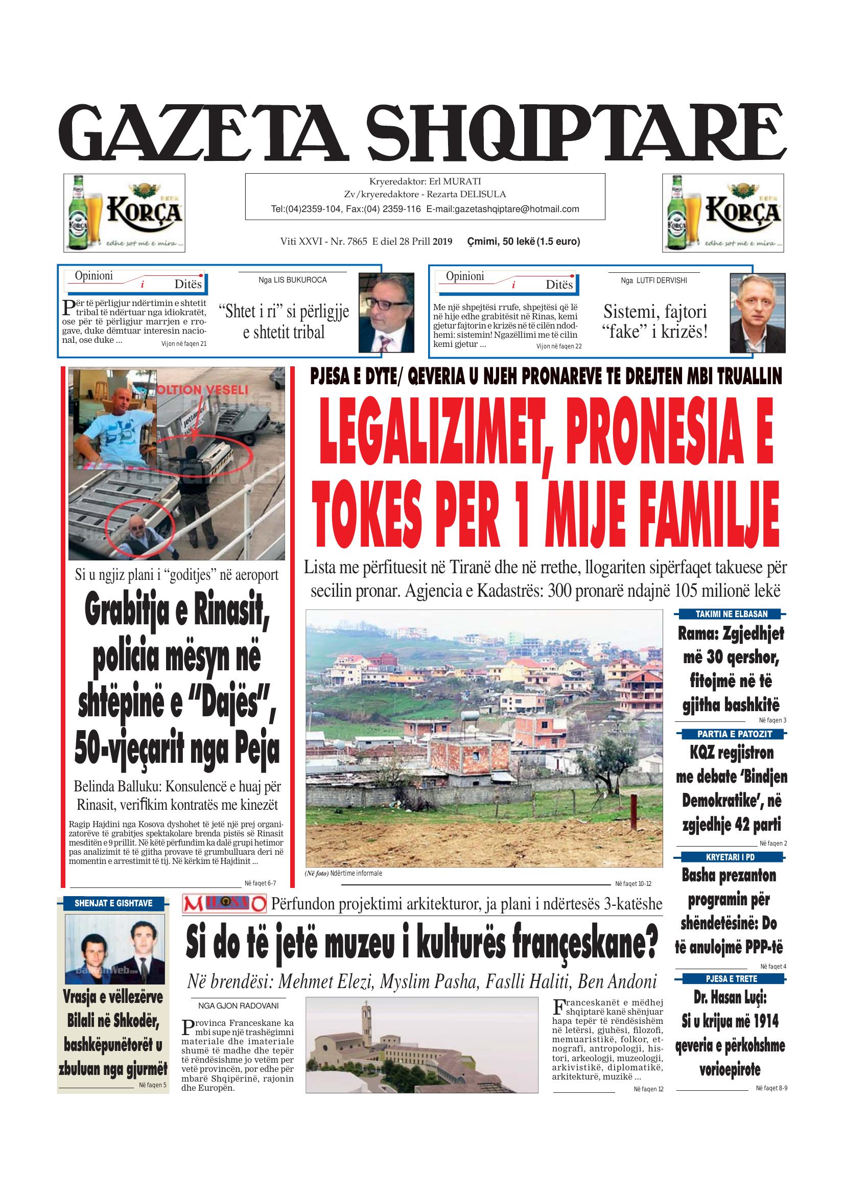 Gazeta Shqiptare 2019-04-28