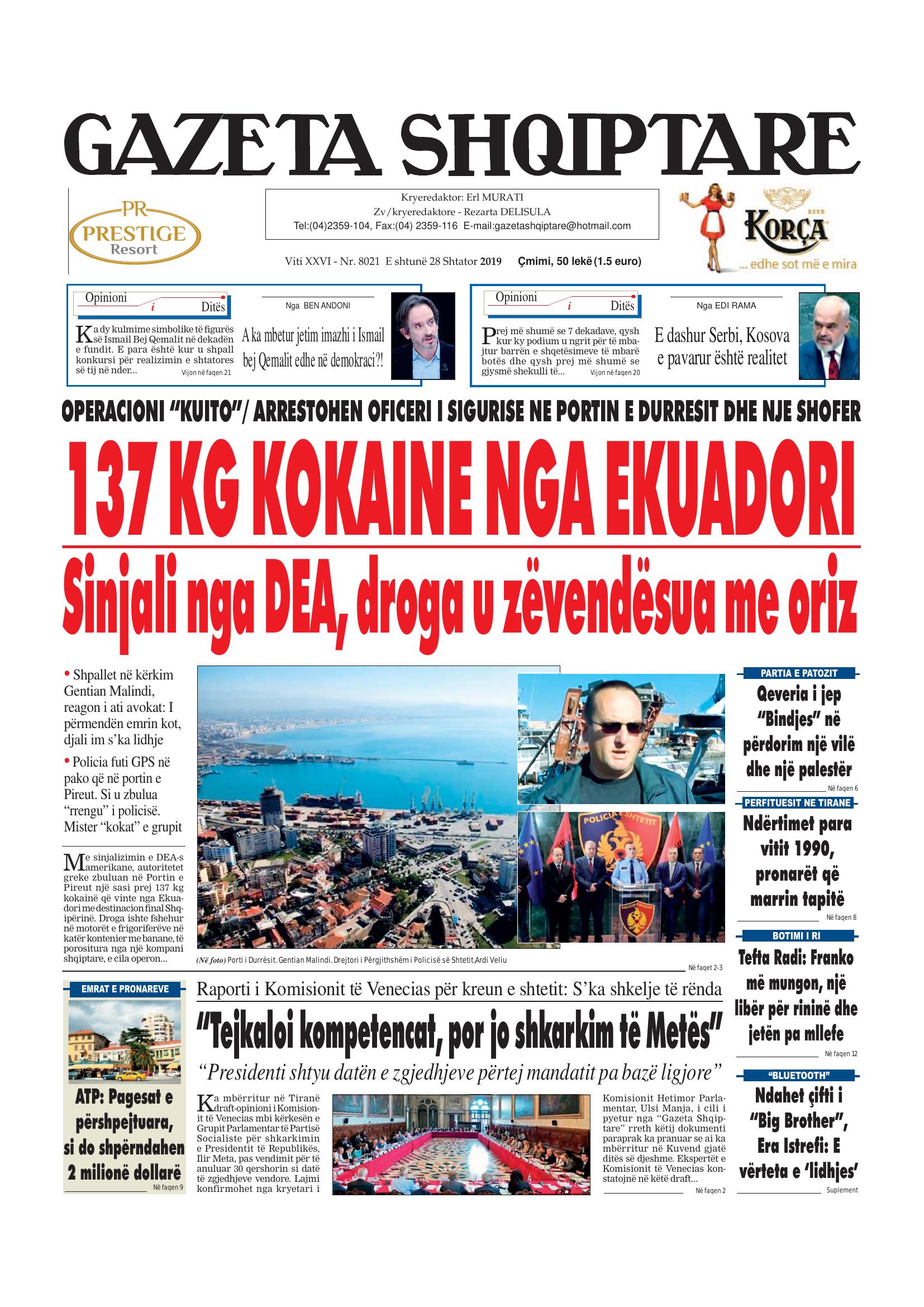 Gazeta Shqiptare 2019-09-28