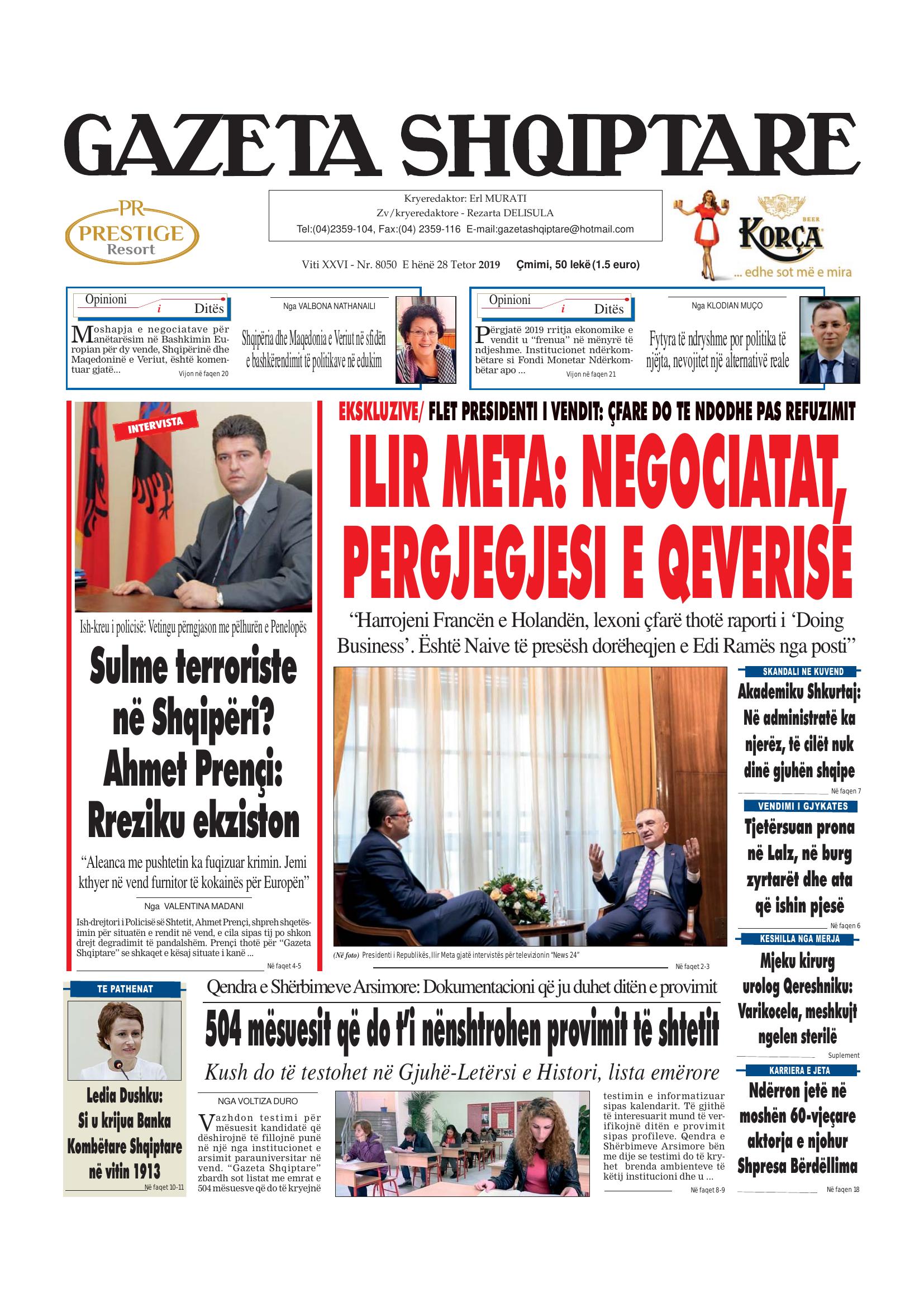 Gazeta Shqiptare 2019-10-28