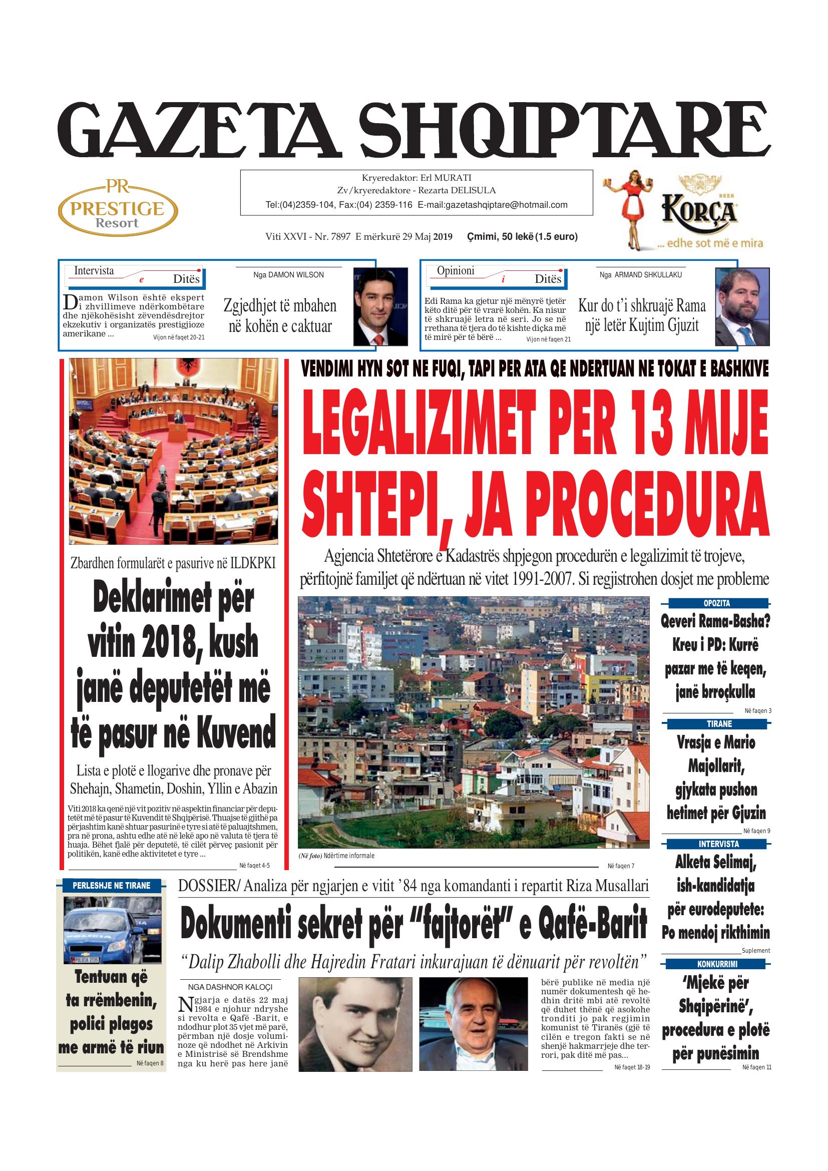 Gazeta Shqiptare 2019-05-29