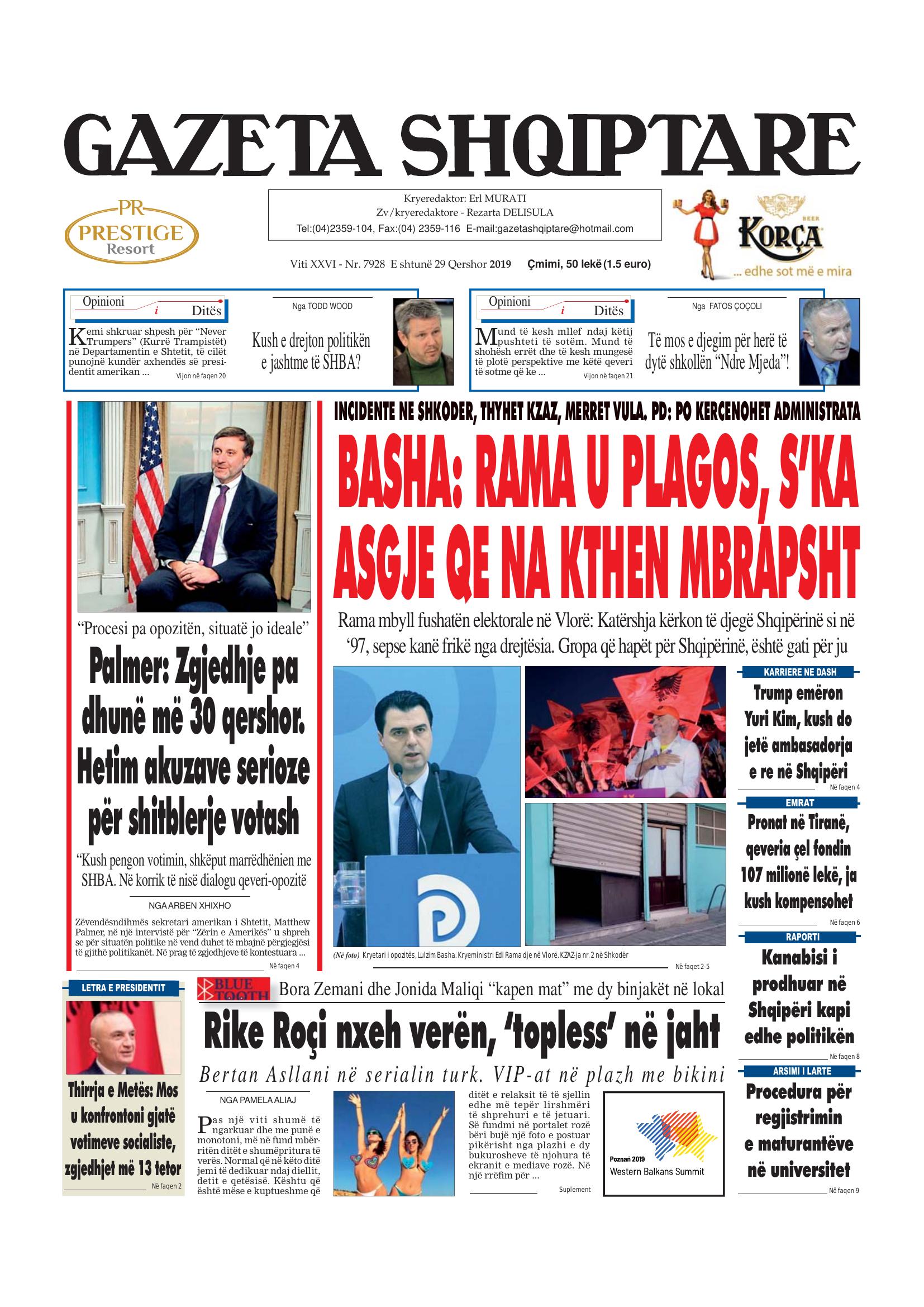 Gazeta Shqiptare 2019-06-29