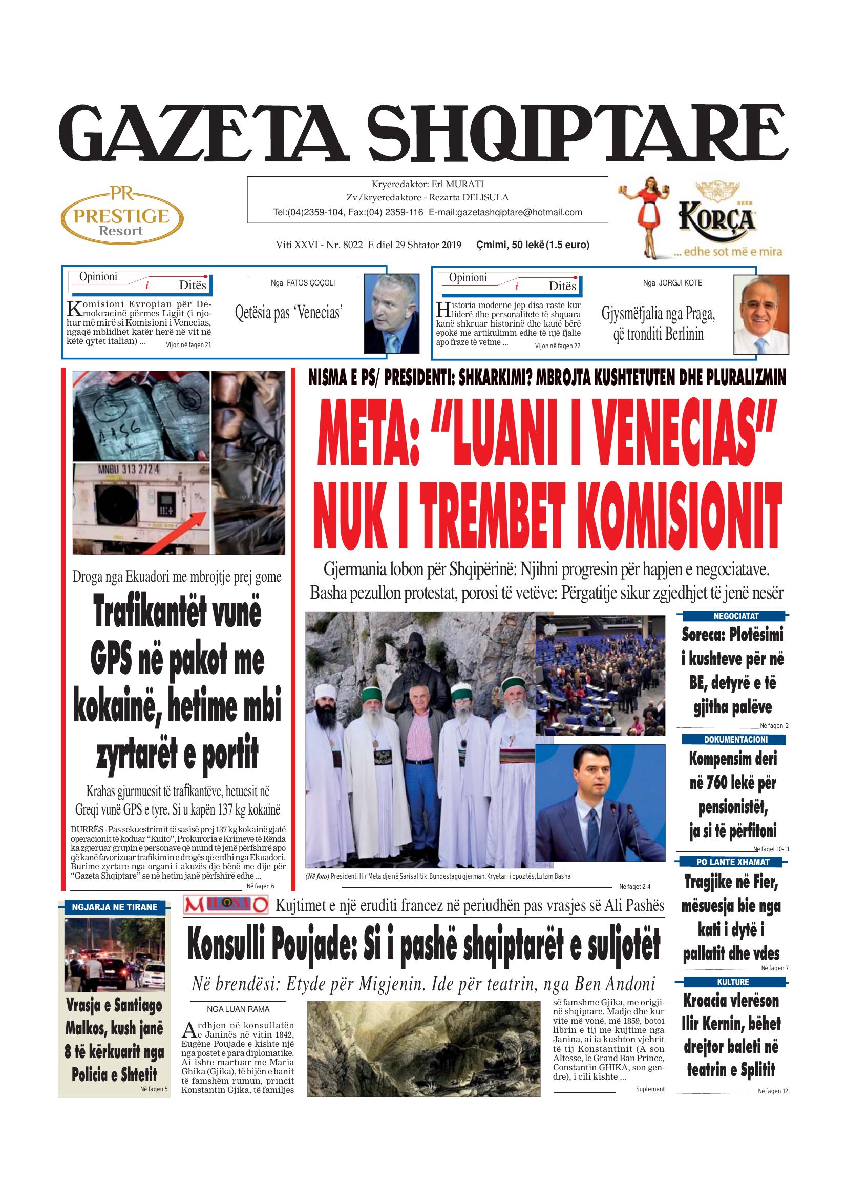 Gazeta Shqiptare 2019-09-29