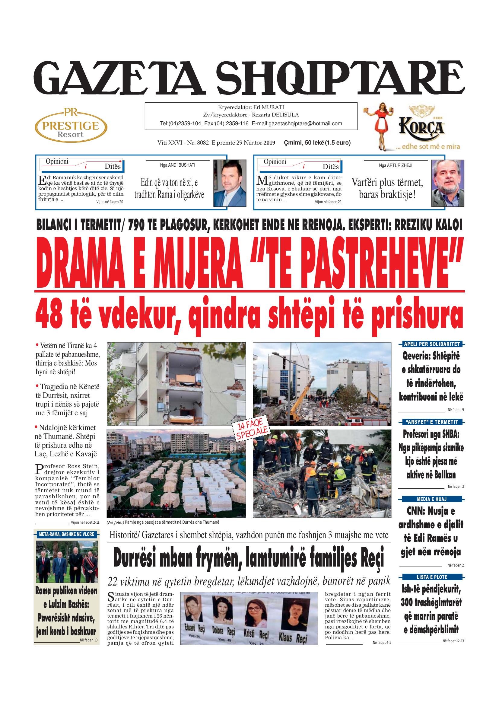 Gazeta Shqiptare 2019-11-29
