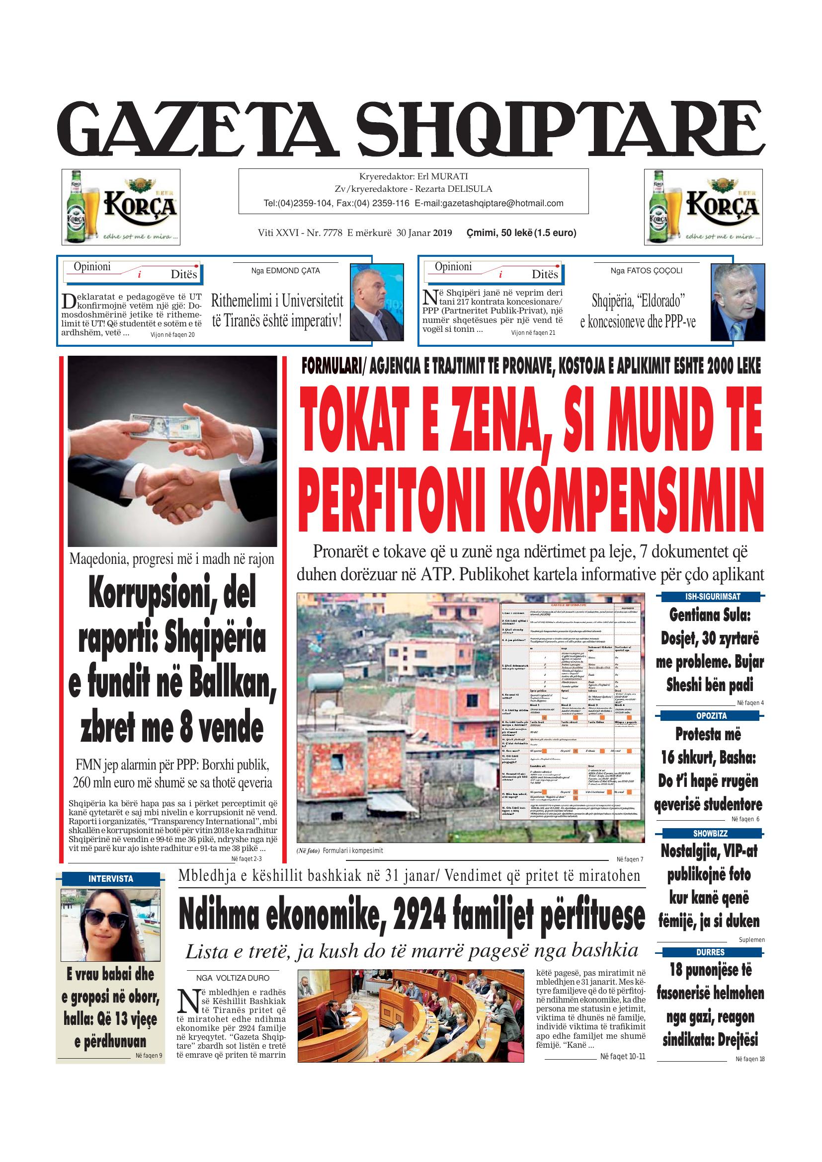 Gazeta Shqiptare 2019-01-30