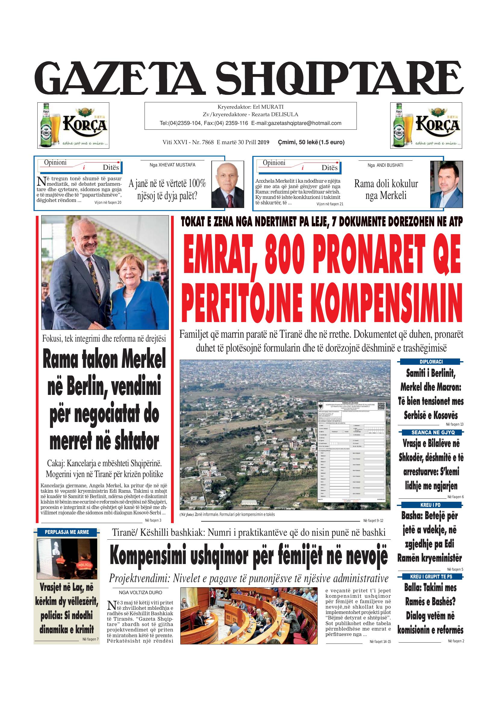 Gazeta Shqiptare 2019-04-30