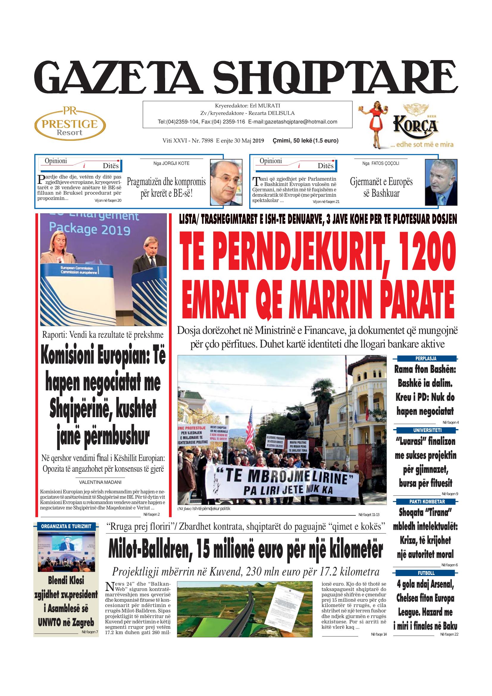 Gazeta Shqiptare 2019-05-30