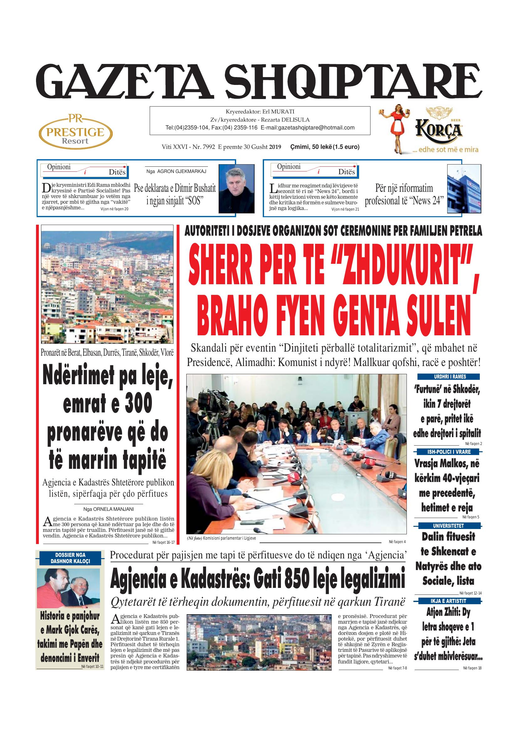 Gazeta Shqiptare 2019-08-30