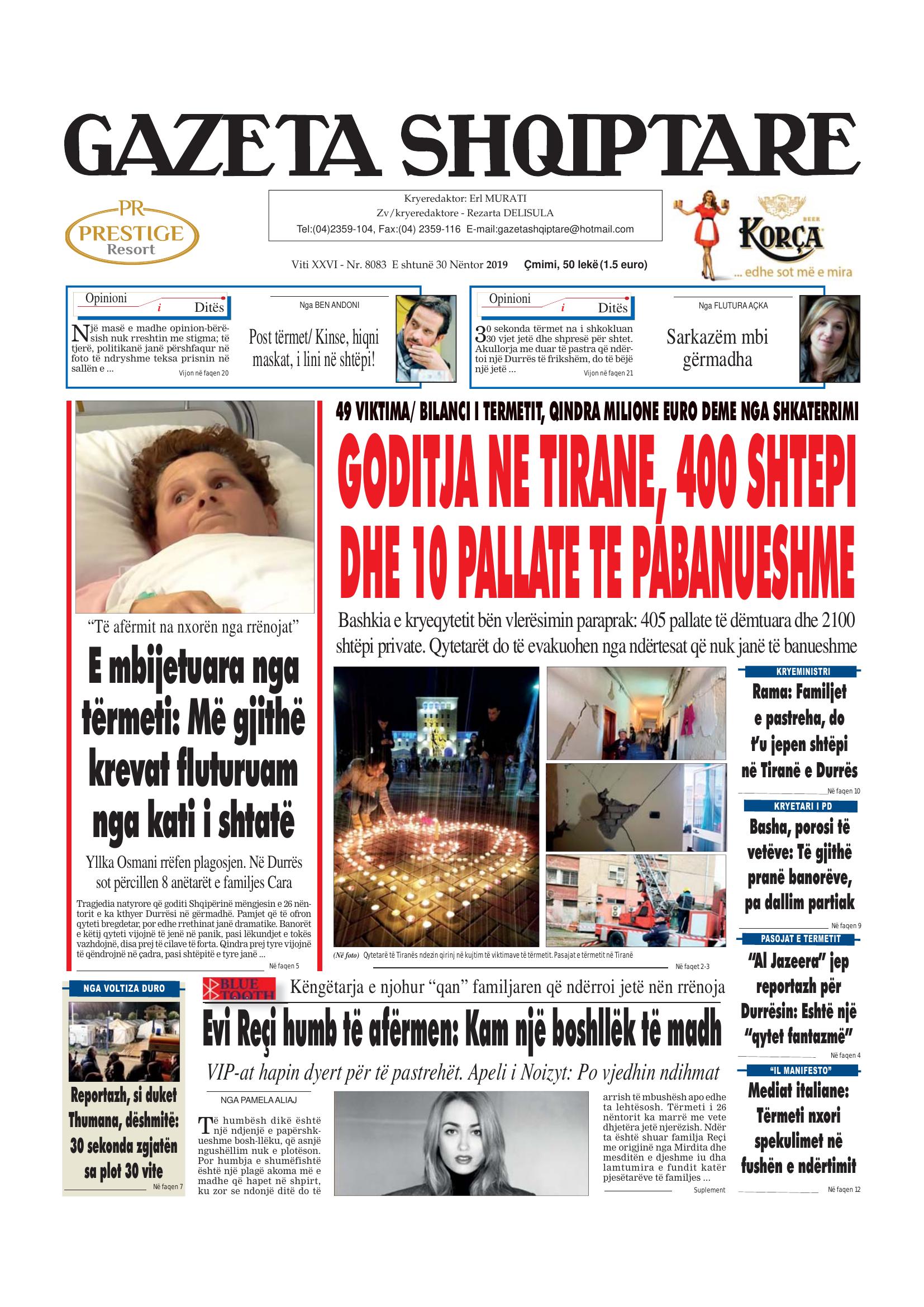 Gazeta Shqiptare 2019-11-30
