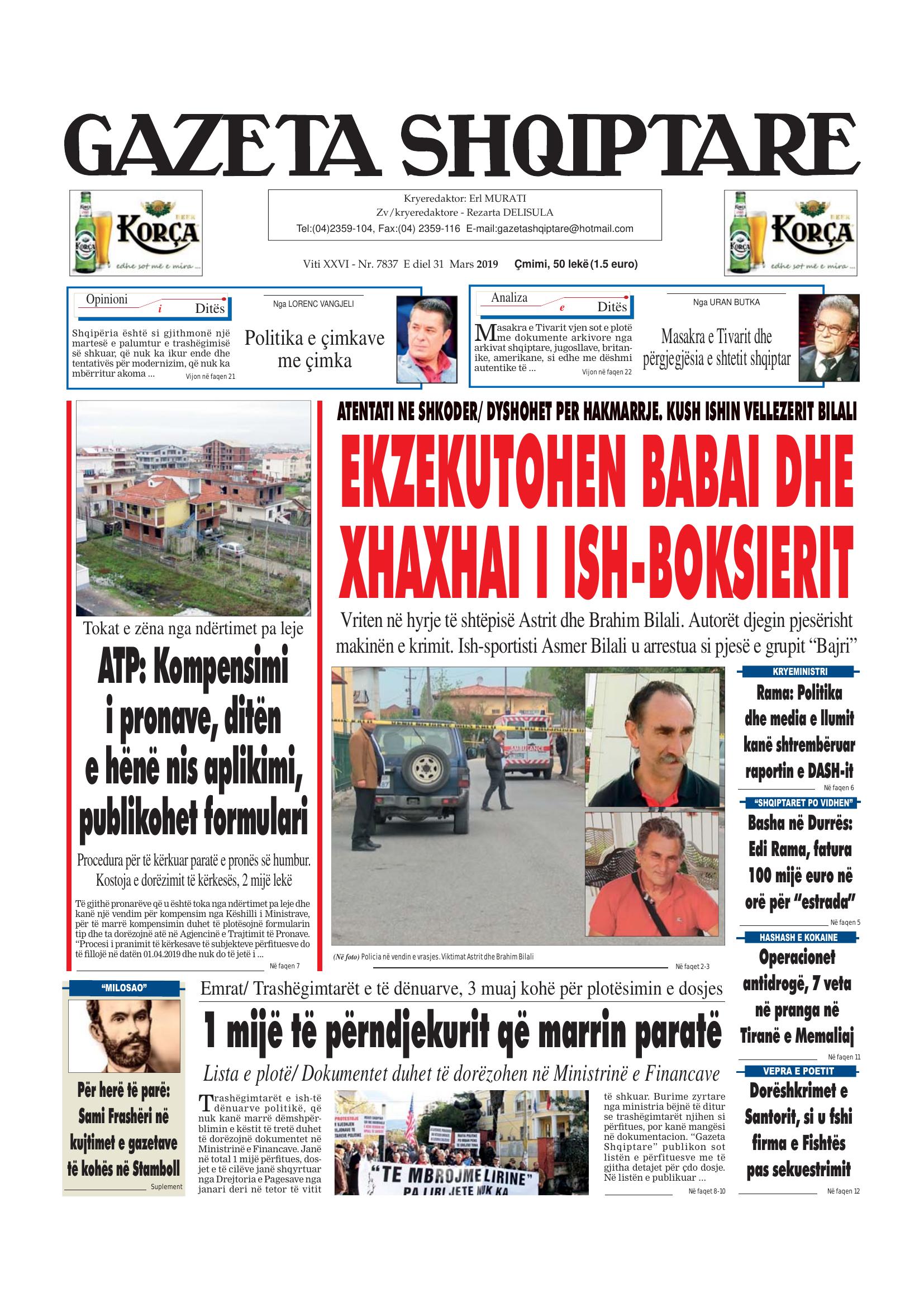 Gazeta Shqiptare 2019-03-31