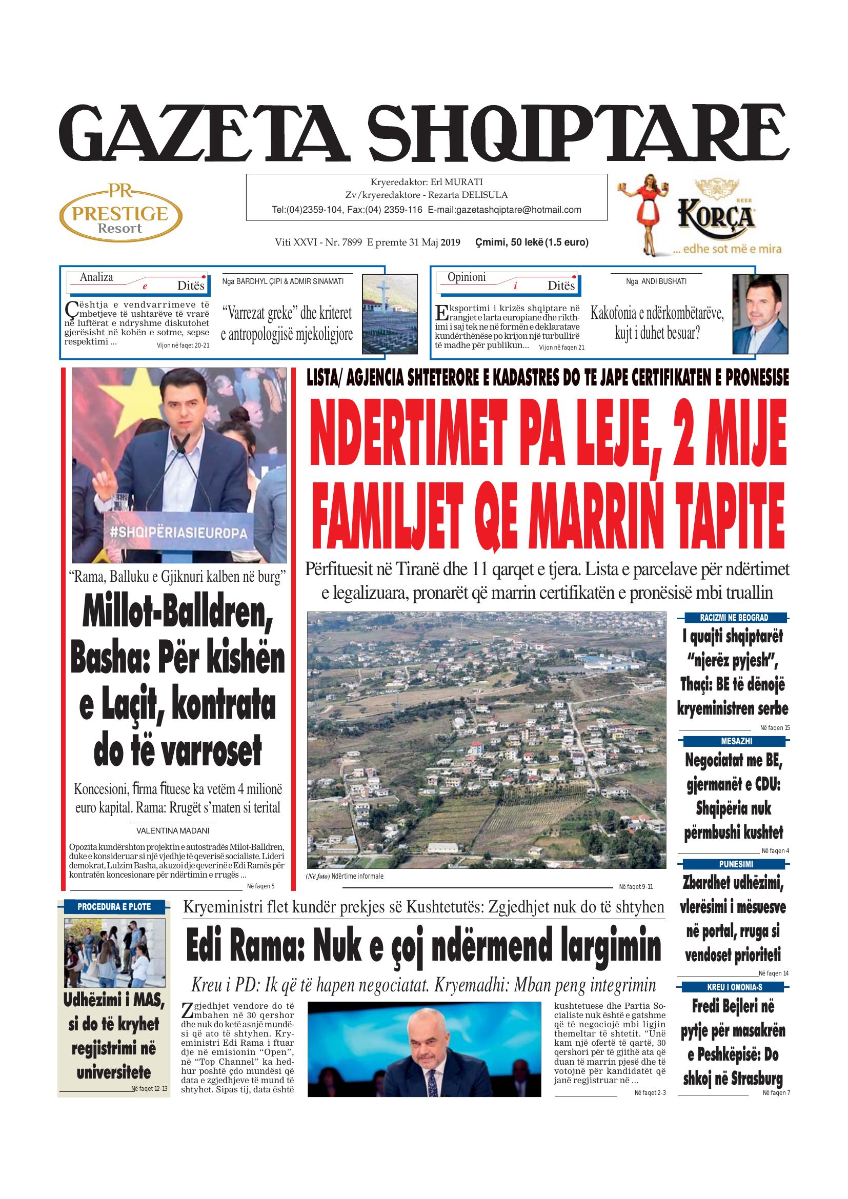 Gazeta Shqiptare 2019-05-31