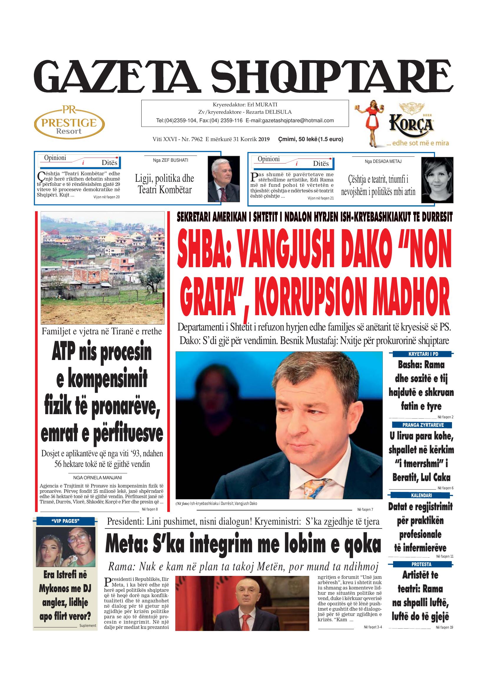 Gazeta Shqiptare 2019-07-31