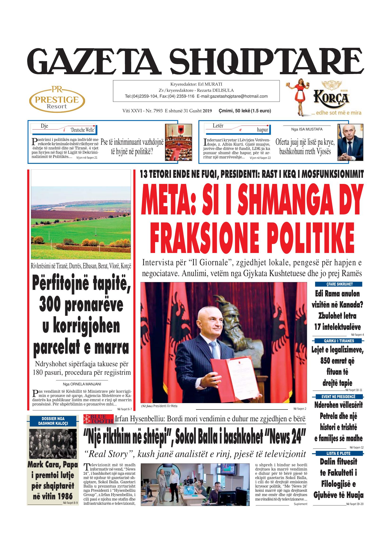 Gazeta Shqiptare 2019-08-31